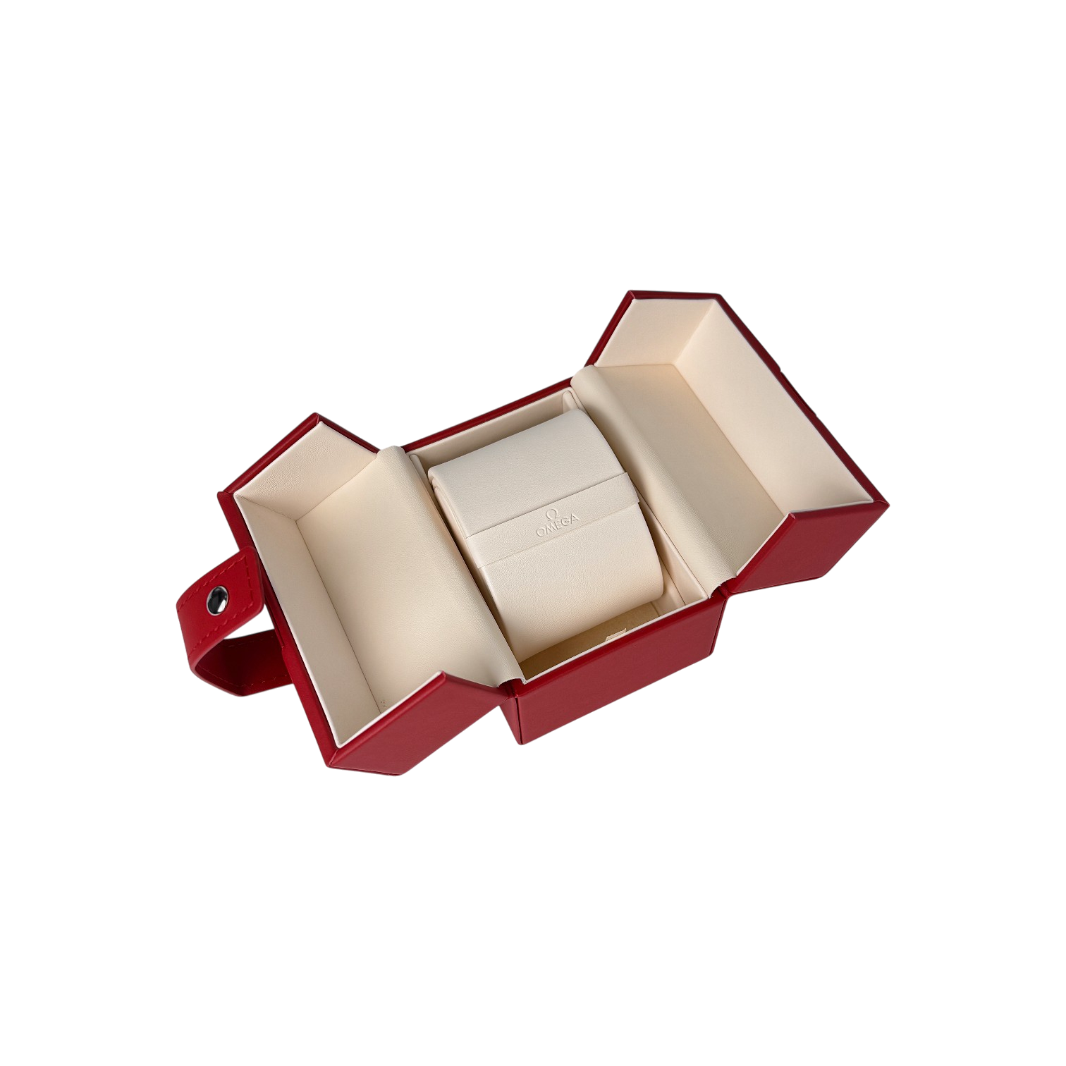 Omega Holz Uhrenbox Box Umkarton Braun wood watch box brown