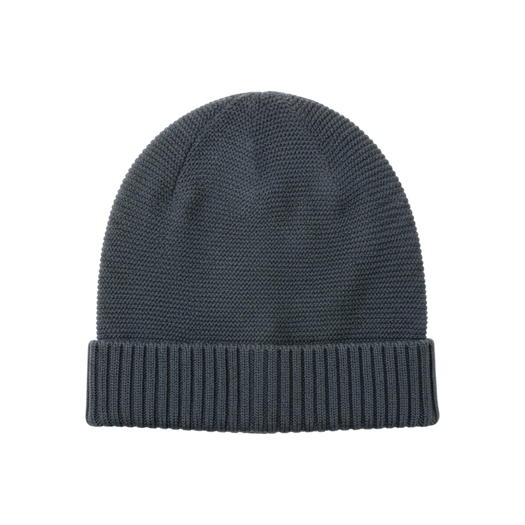 Panerai Mütze Strickmütze mit Umschlag 100 % Baumwolle Dunkelgrün hat green