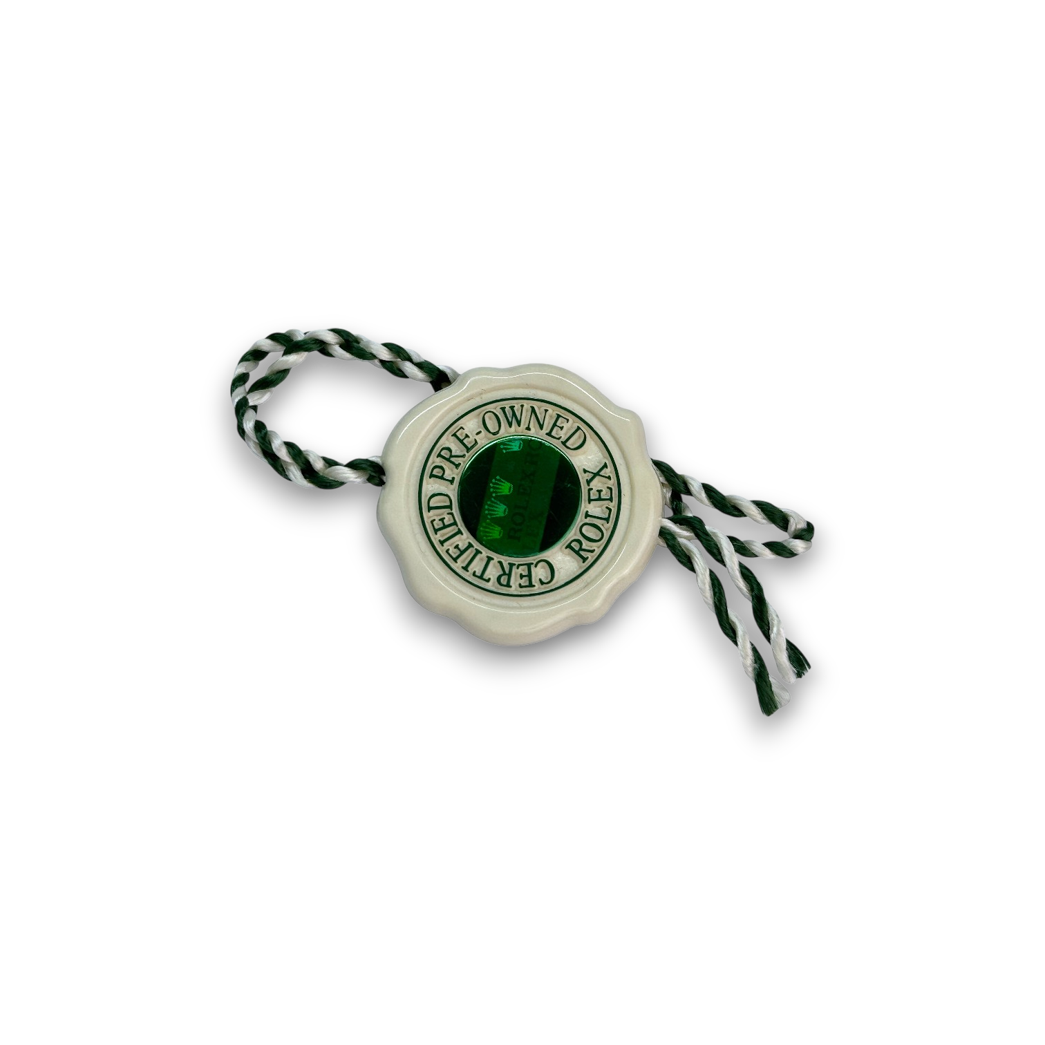 Rolex "Certified pre-owned" (CPO) Hang Tag Hologramm Siegel Weiß