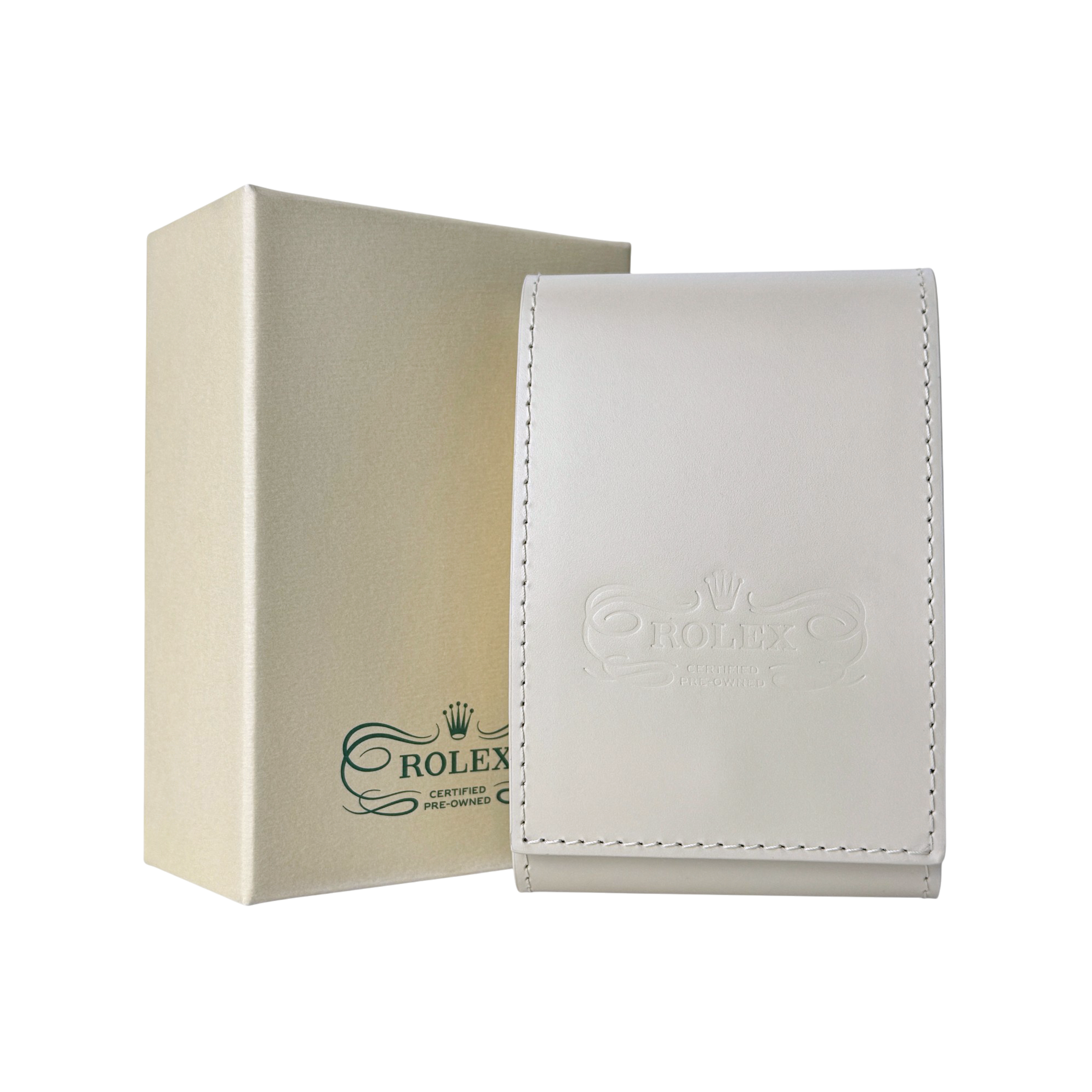 Rolex Certified pre-owned Uhrenetui Reiseetui Reisebox Etui Beige mit Umkarton