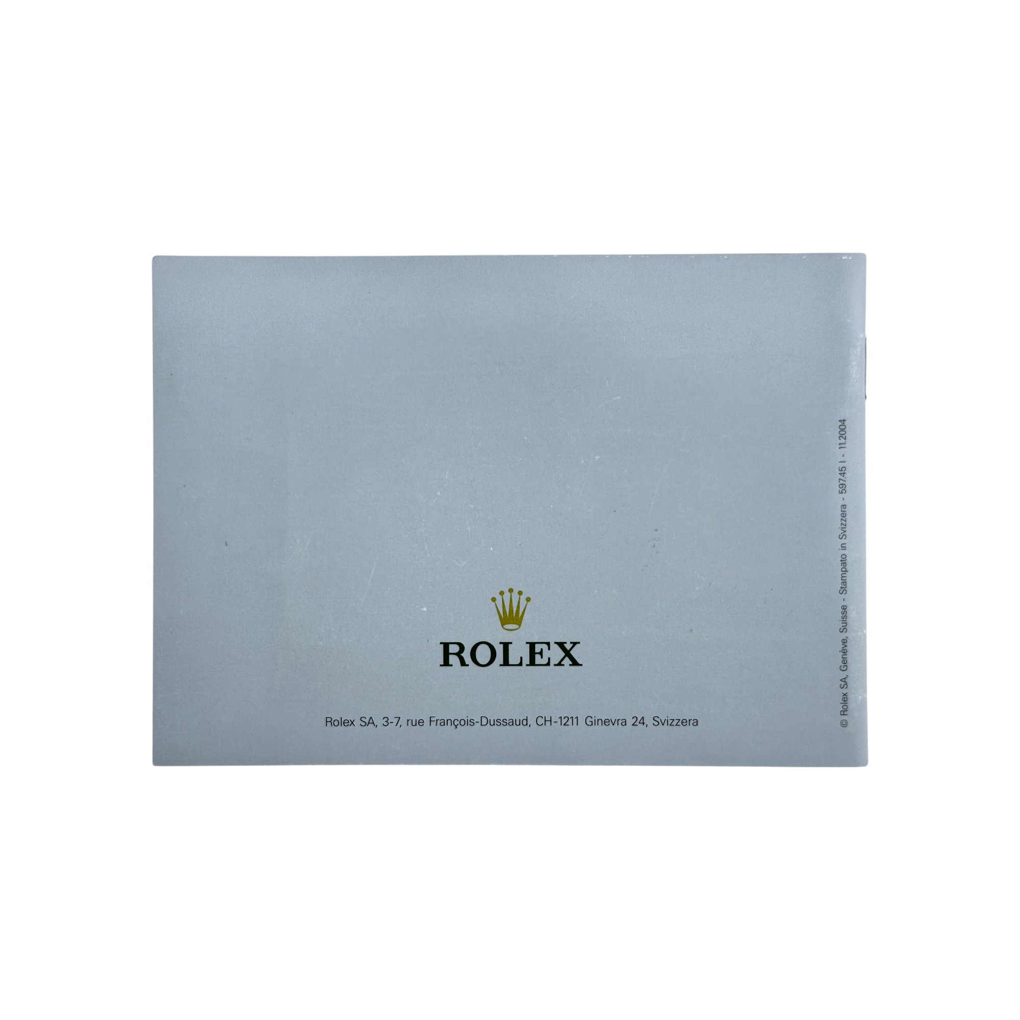 Rolex Explorer Handbuch Anleitung booklet Italienisch Ref. 597.45 I - 11.2004
