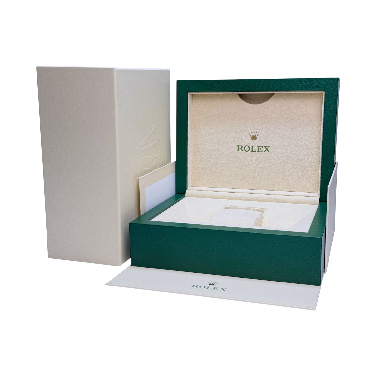 Rolex Oyster L Uhrenbox Box Umkarton Grün Beige watch box green Ref. 39141.02