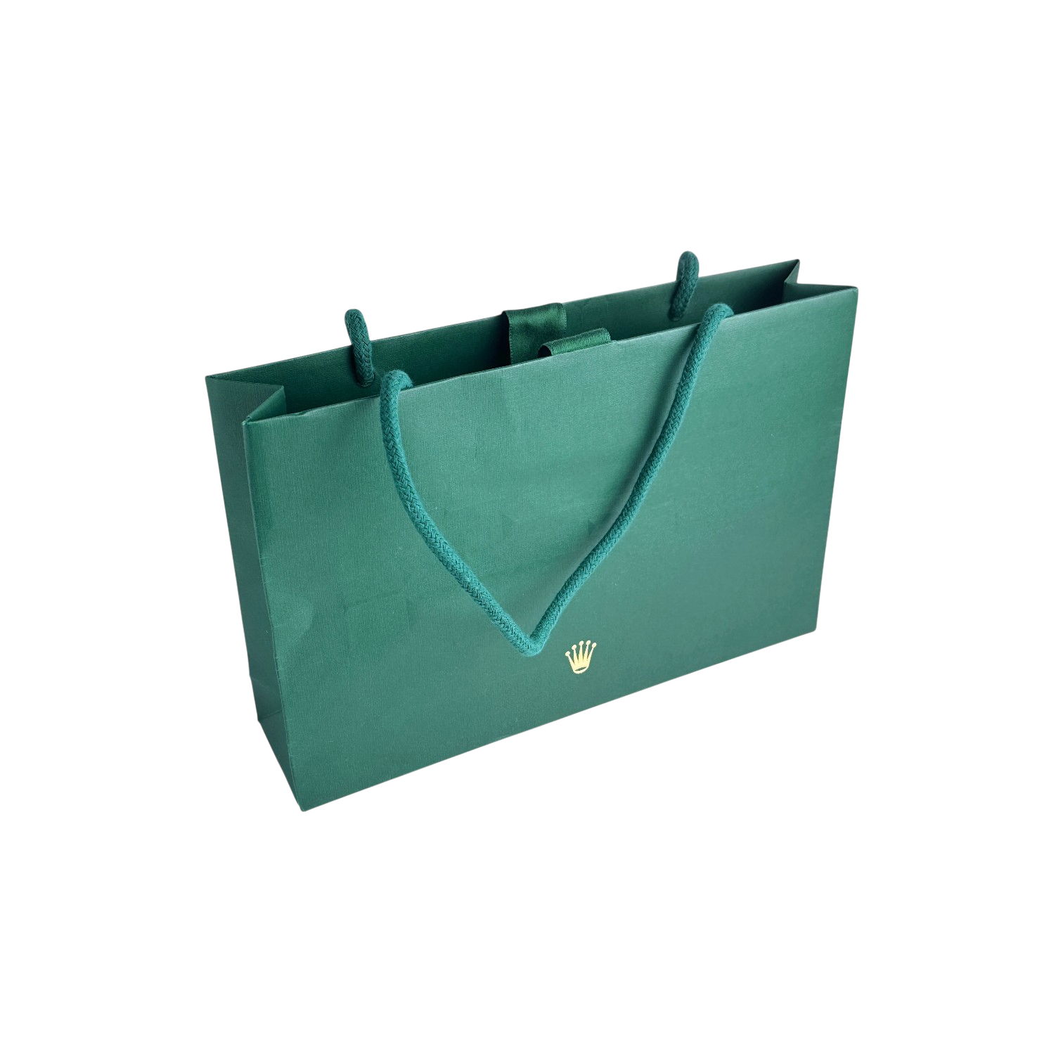 Rolex Papier Verkaufstasche Tasche Tüte Grün klein mit Schleife