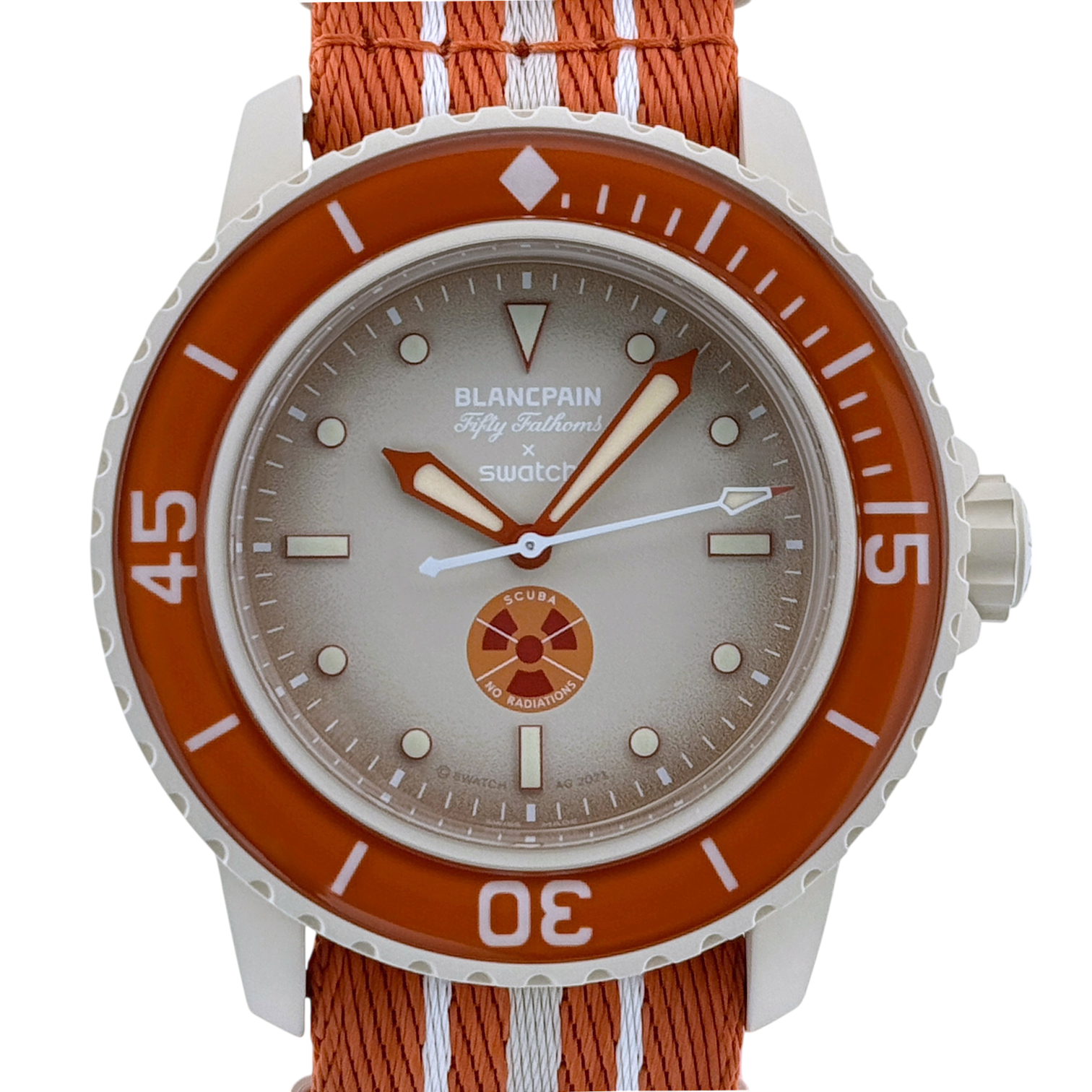 Swatch x Blancpain Scuba Fifty Fathoms Arctic Ocean Armbanduhr Ref. SO35N100