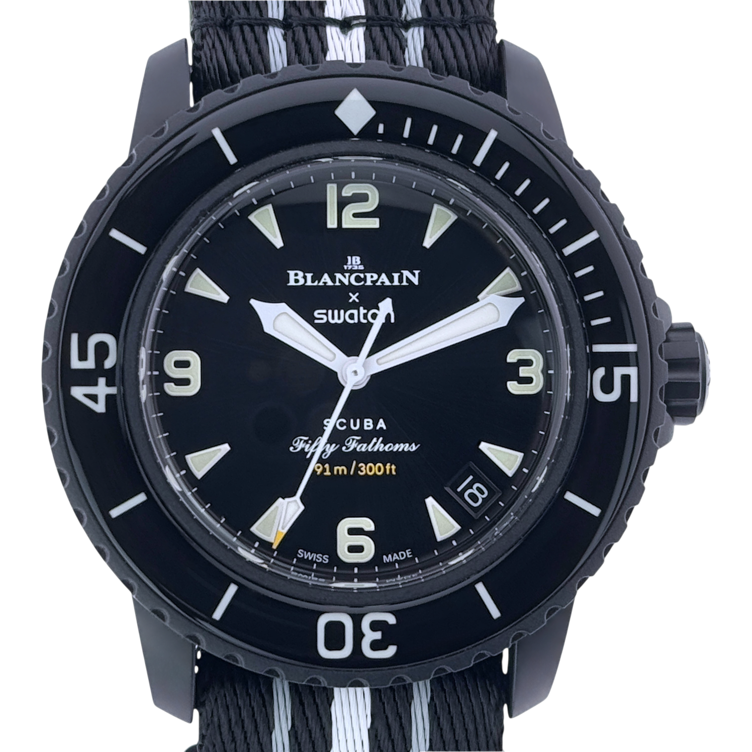 Swatch x Blancpain Scuba Fifty Fathoms Ocean of Storms Armbanduhr SO35B400