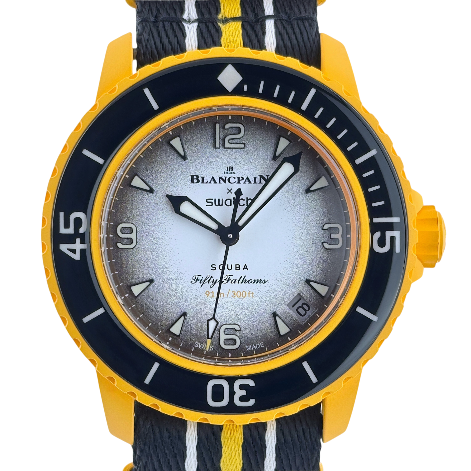 Swatch x Blancpain Scuba Fifty Fathoms Pacific Ocean Armbanduhr SO35P100C