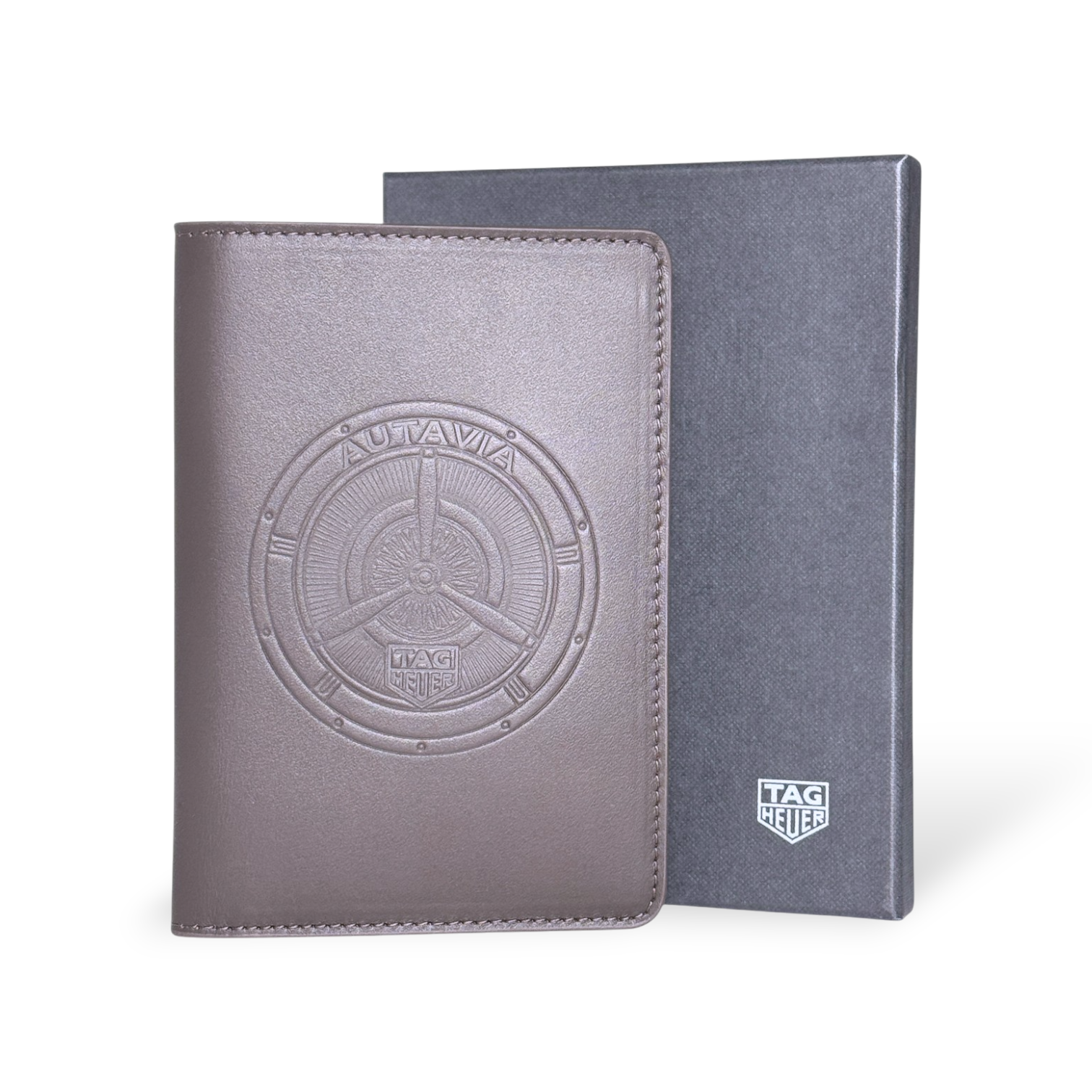 TAG Heuer Autavia Portemonnaie/Reisepasshülle Braun mit Umkarton