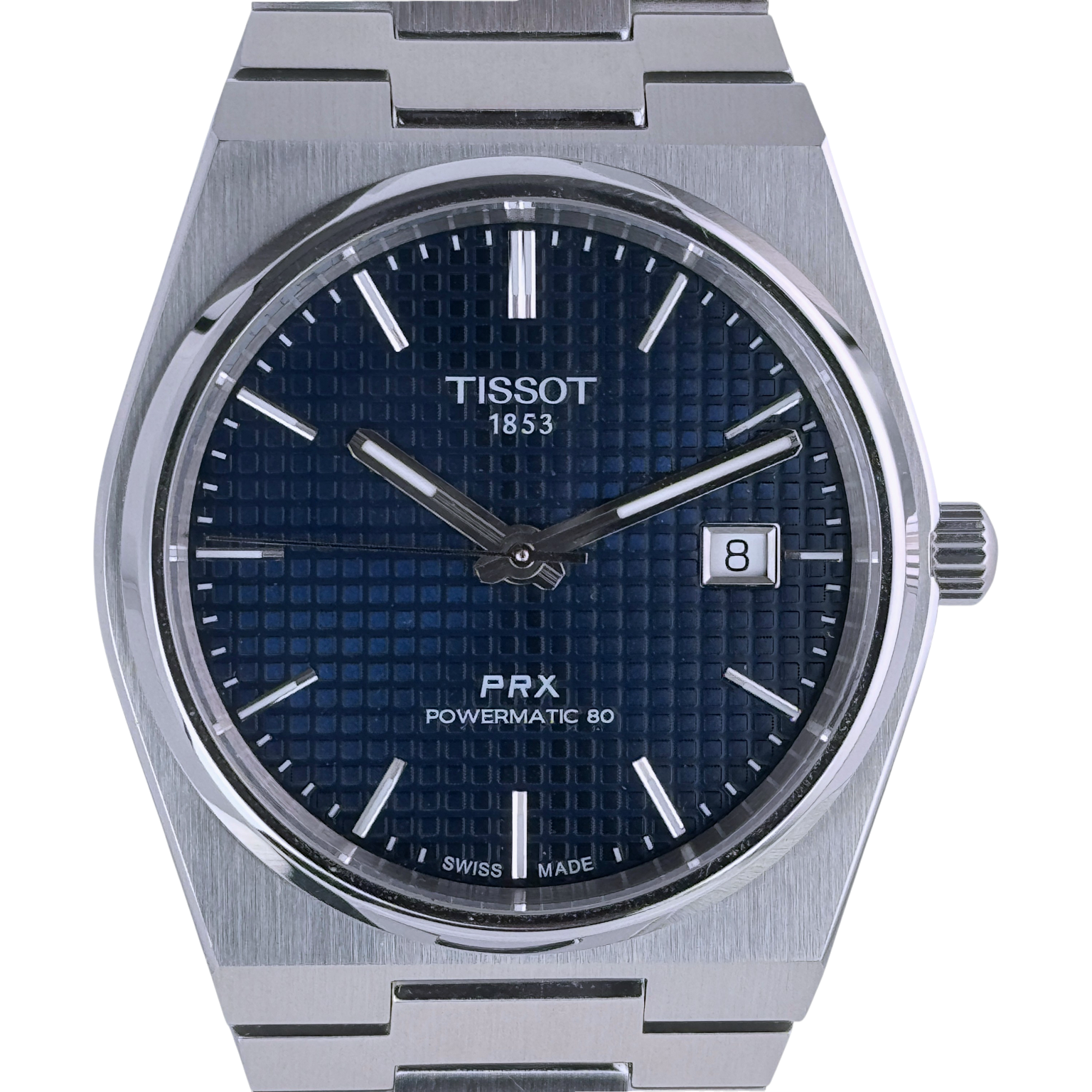 Tissot PRX Powermatic 80 40mm Armbanduhr Automatik Edelstahl Blau T1374071104100