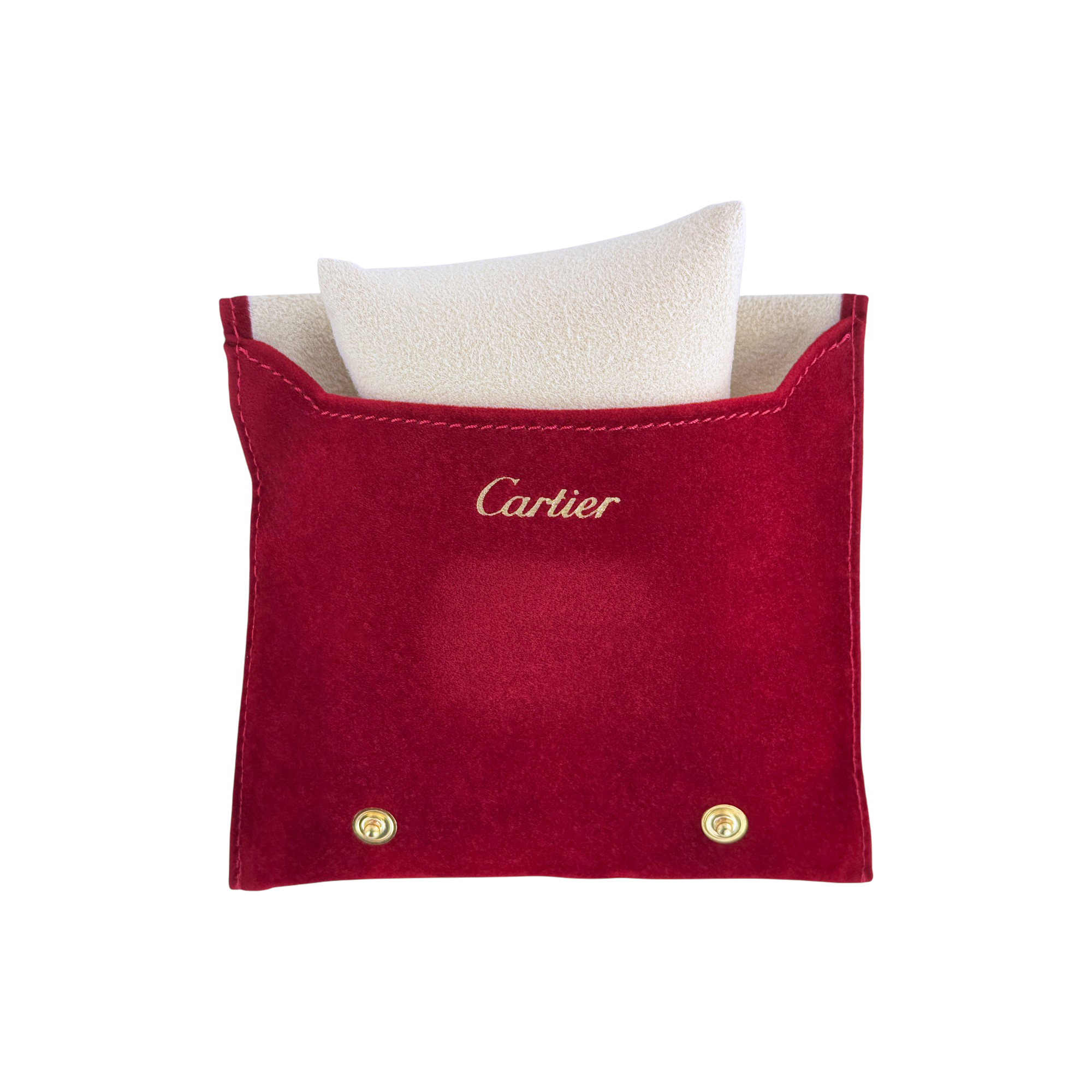 Cartier Uhrenetui Stoffetui Reiseetui Etui Rot service travel case pouch red