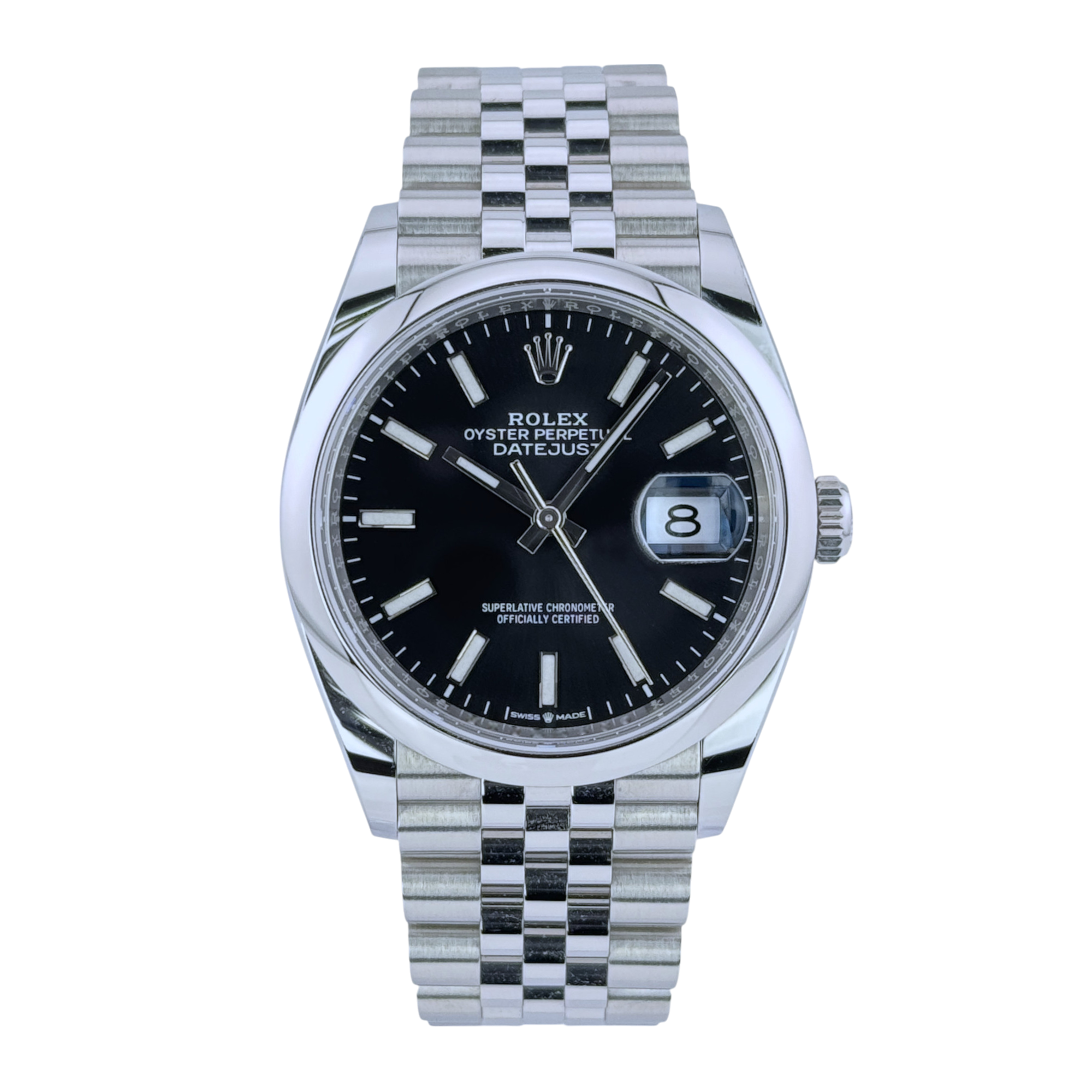 Rolex Oyster Datejust 36 Jubilee Schwarz Black Dial Herrenuhr Automatik 126200