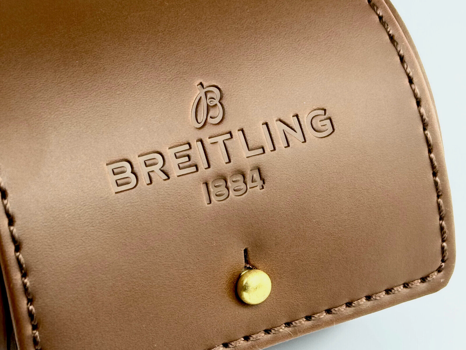Breitling Leather Watch Case Brown 