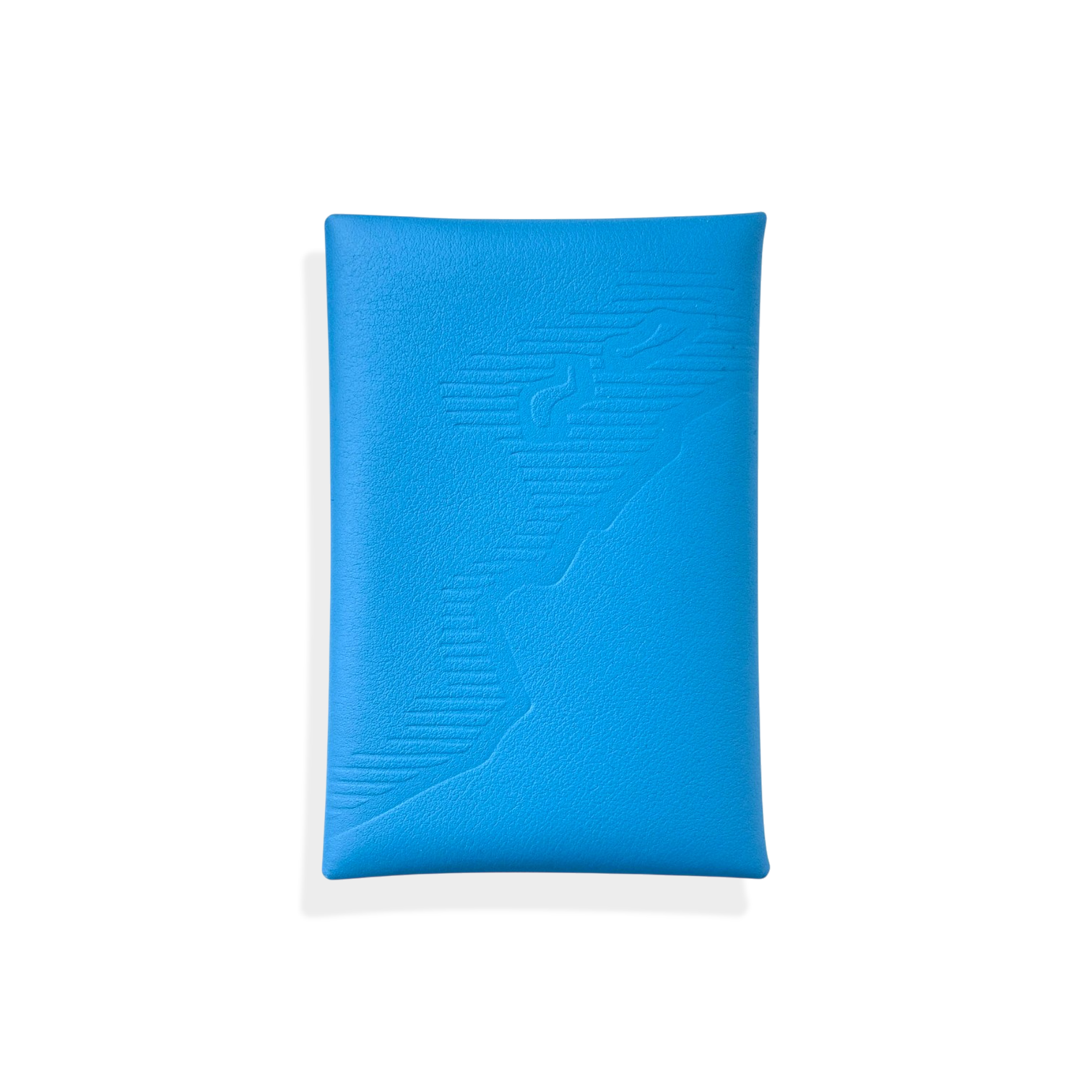 Hermes Paris Calvi Kartenetui Compact Epsom-Leder Hellblau card holder