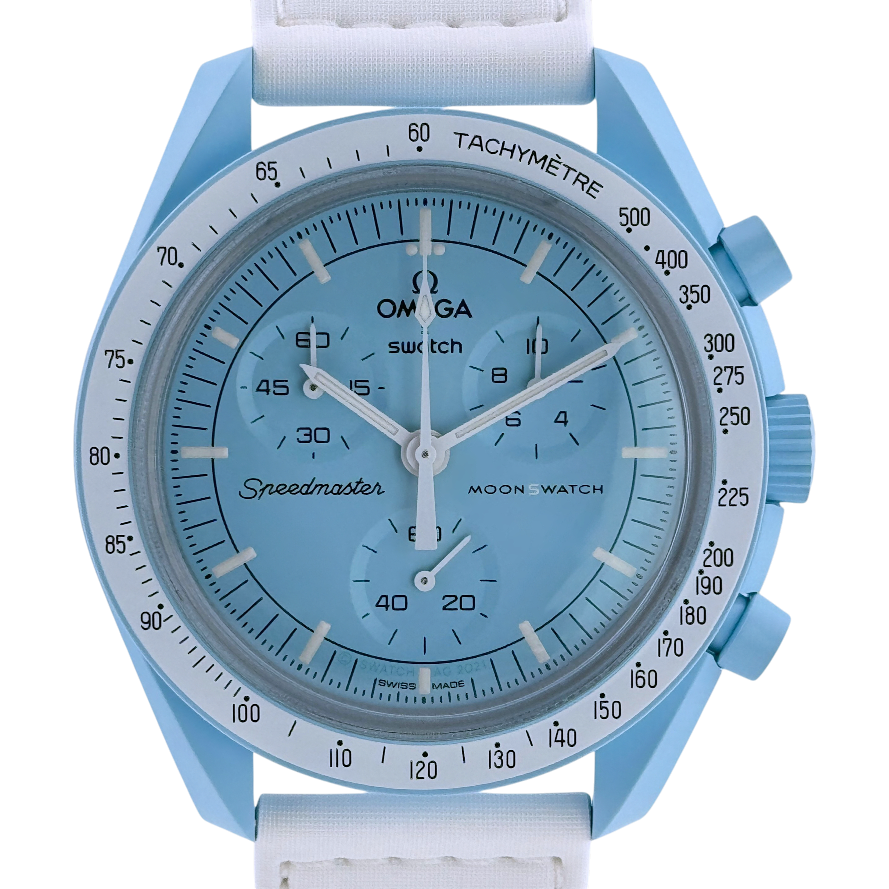 OMEGA X Swatch MoonSwatch Mission to Uranus Armbanduhr 42 mm Ref. SO33L100