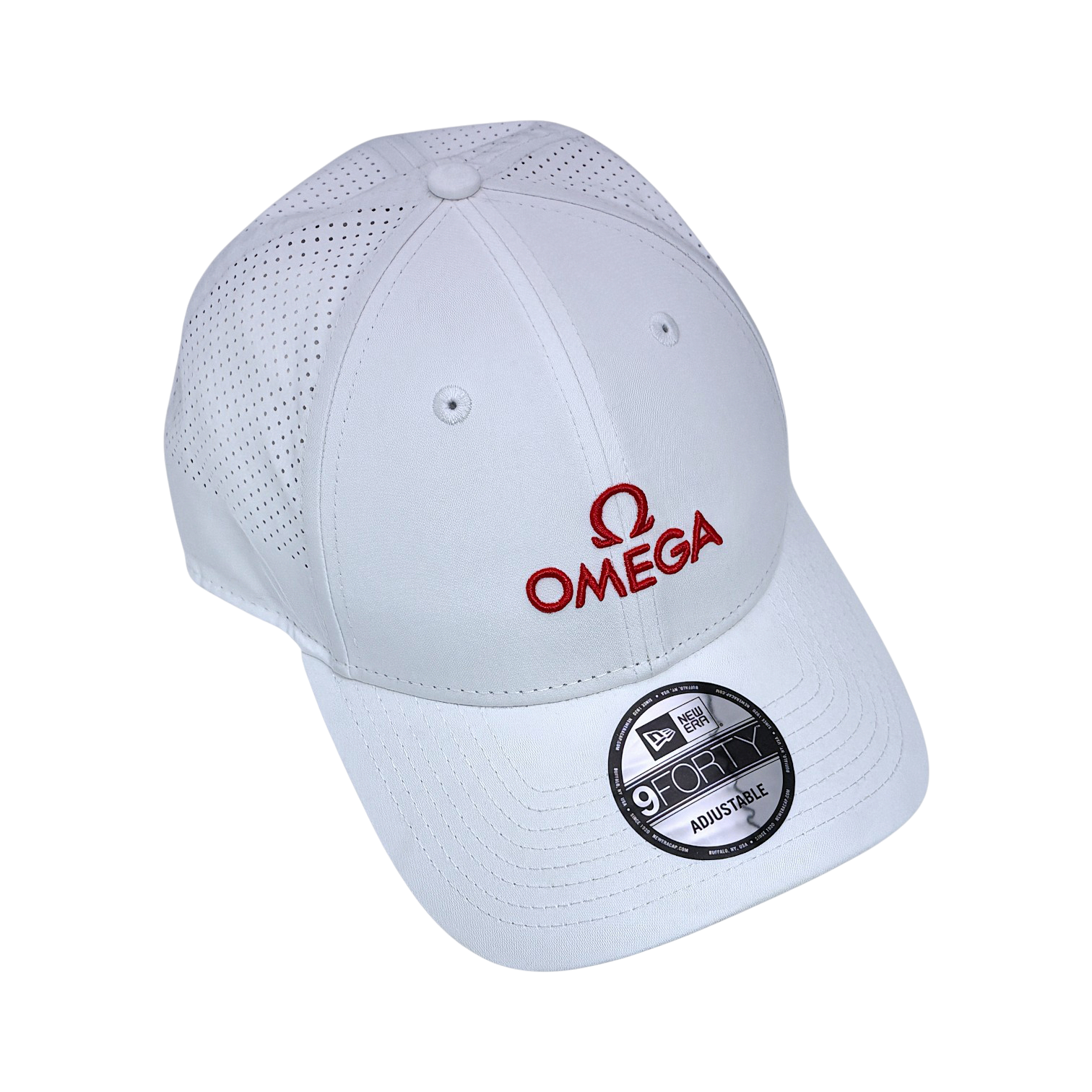 Omega X New Era Cap Golf Kappe Mütze Hut Weiß 100 % Polyester baseballhat hat
