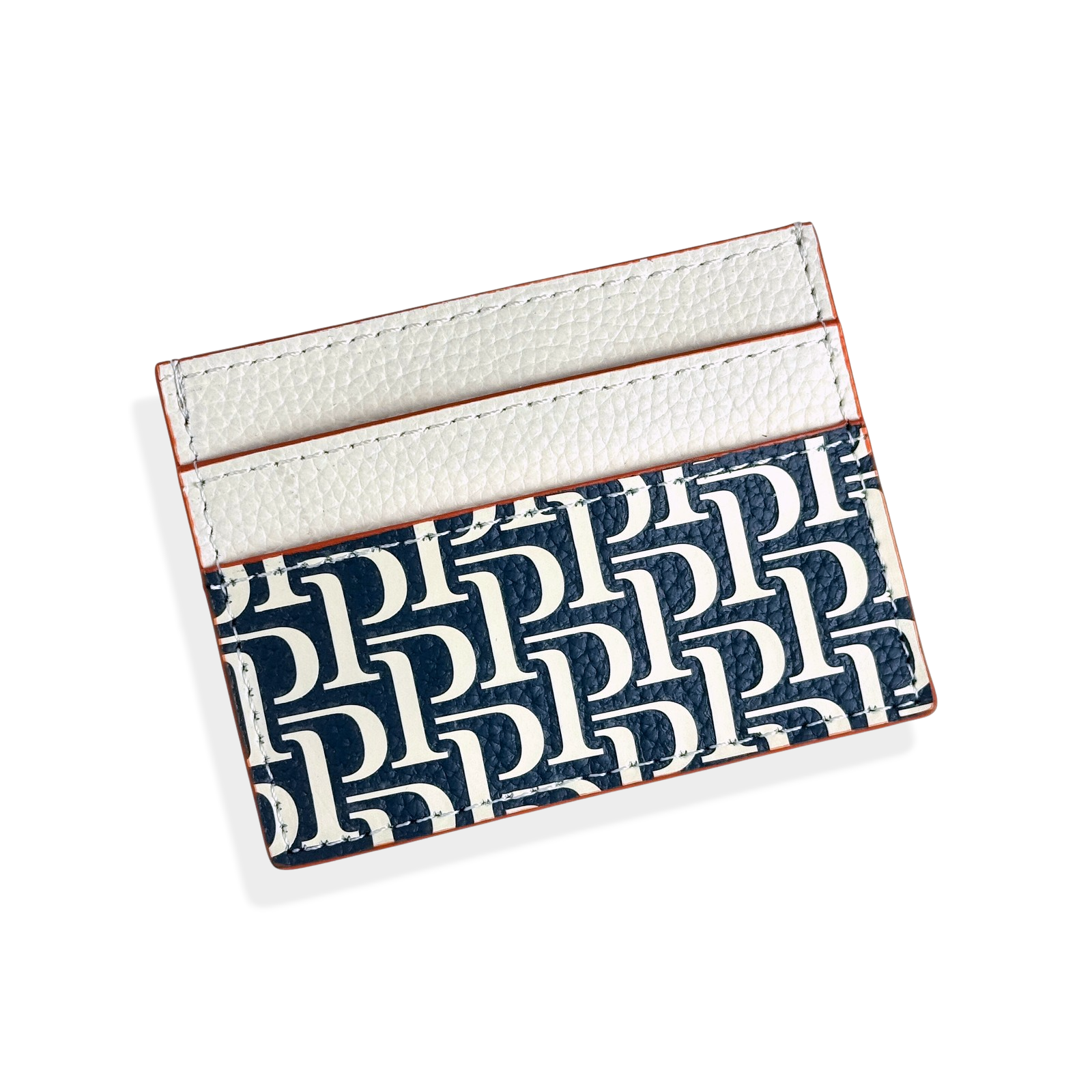 Piaget Leder Kartenetui/Portemonnaie Kartenhalter Blau, Weiß, Orange