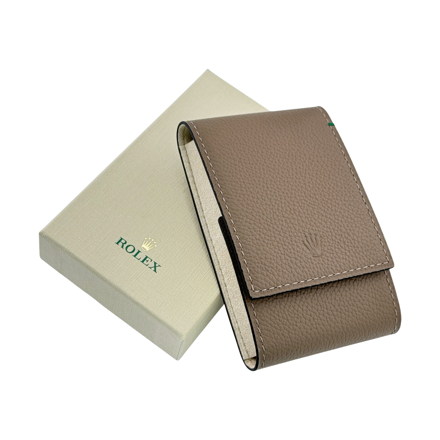 Rolex Uhrenetui Beige mit Umkarton Etui Reiseetui Reisebox 