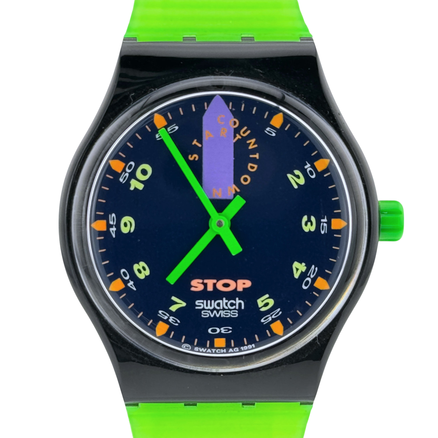 Stop Swatch vintage 90er Jess Rush Herrenuhr Stoppuhr mens watch SSB100