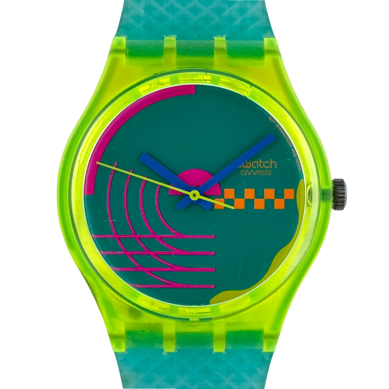 Swatch Gent vintage 90er Honor Ride Herrenuhr Grün mens watch Ref. GJ104