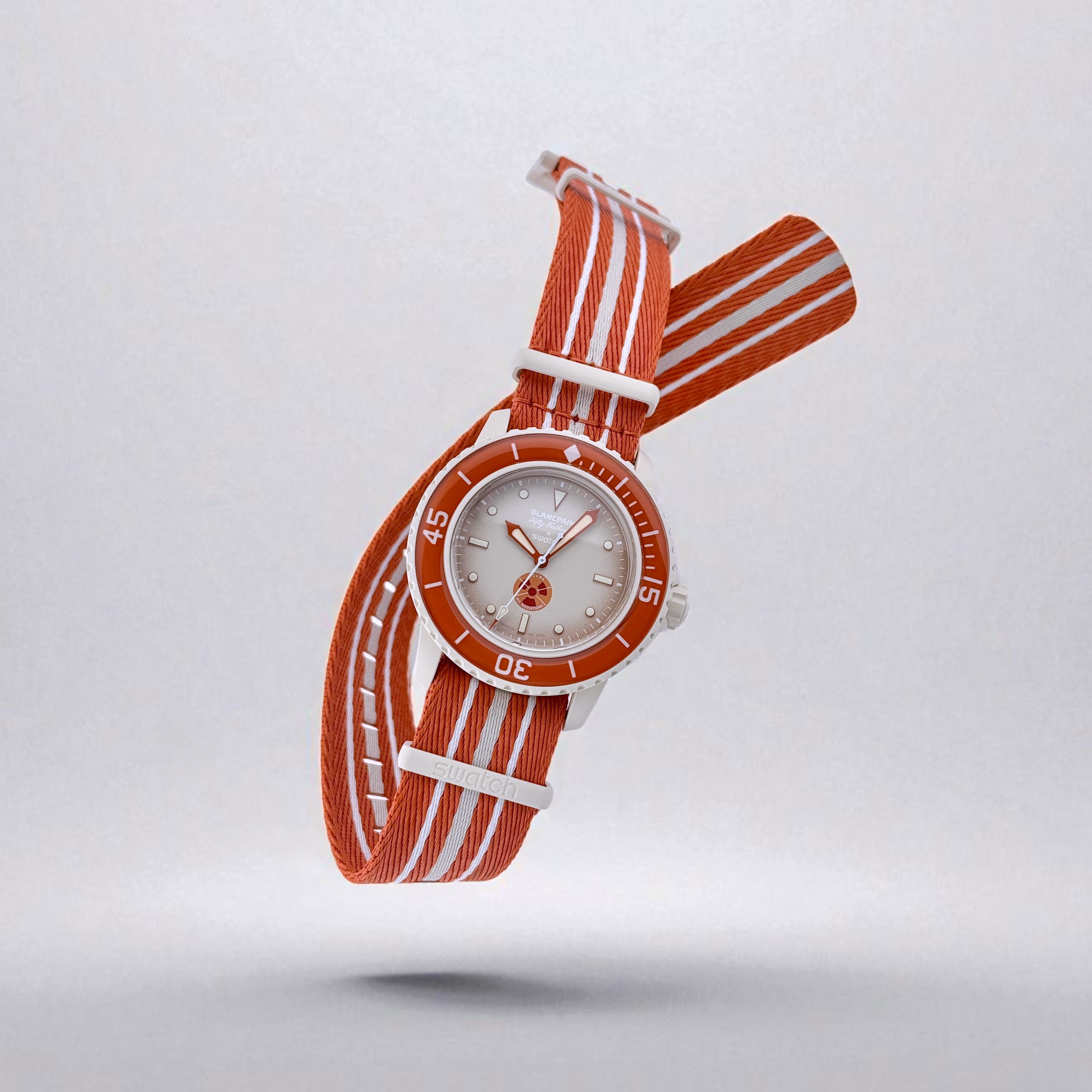 Swatch x Blancpain Scuba Fifty Fathoms Arctic Ocean Armbanduhr Ref. SO35N100
