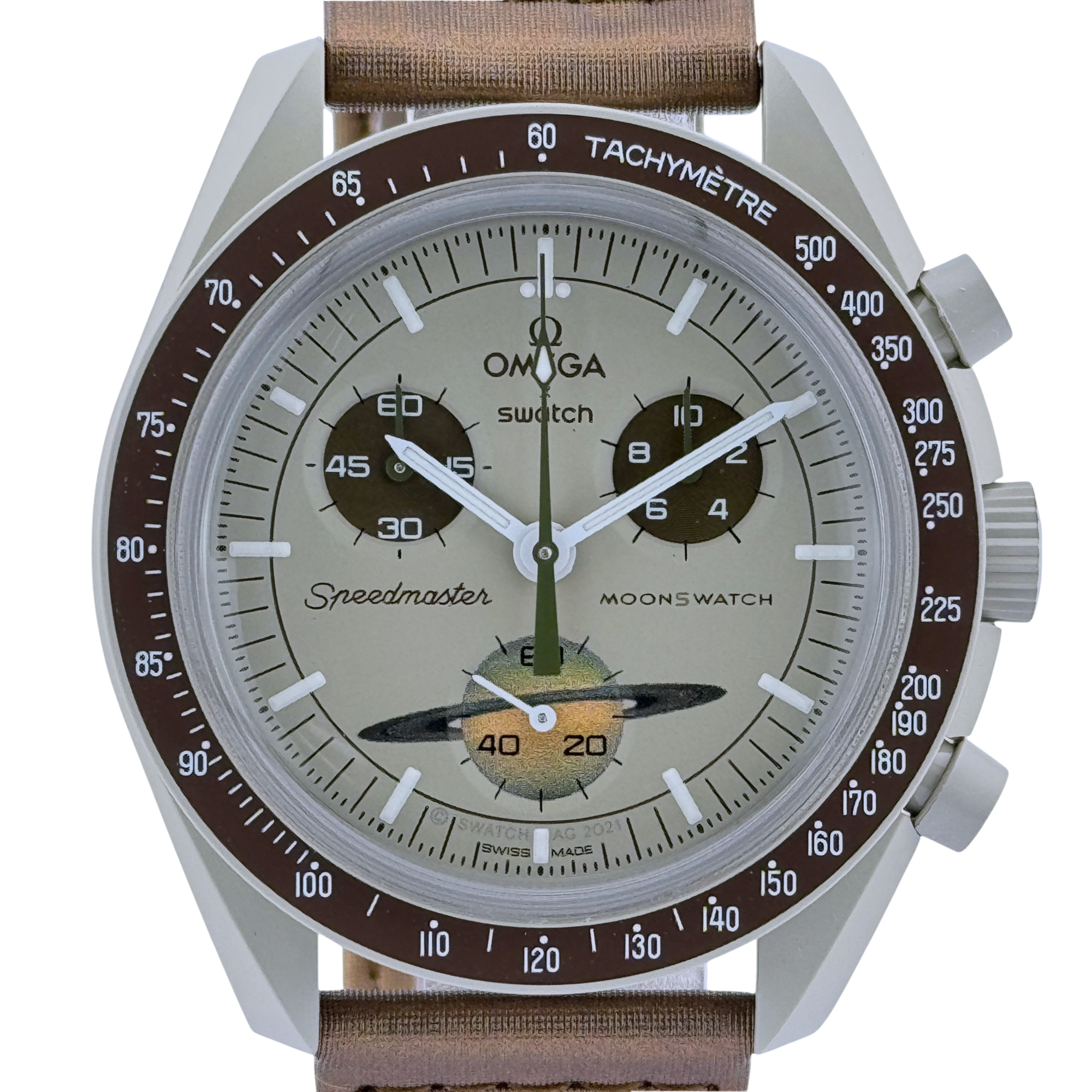 Swatch x Omega MoonSwatch mission to Saturn Armbanduhr 42 mm Ref. SO33T100