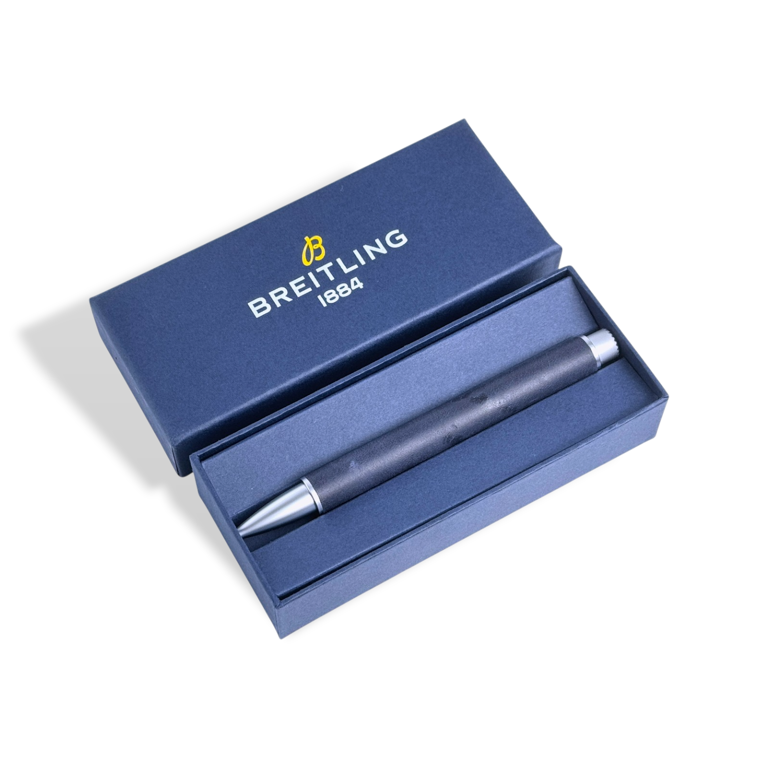 Breitling Aluminium Kugelschreiber Kuli Stift in Dunkelblau