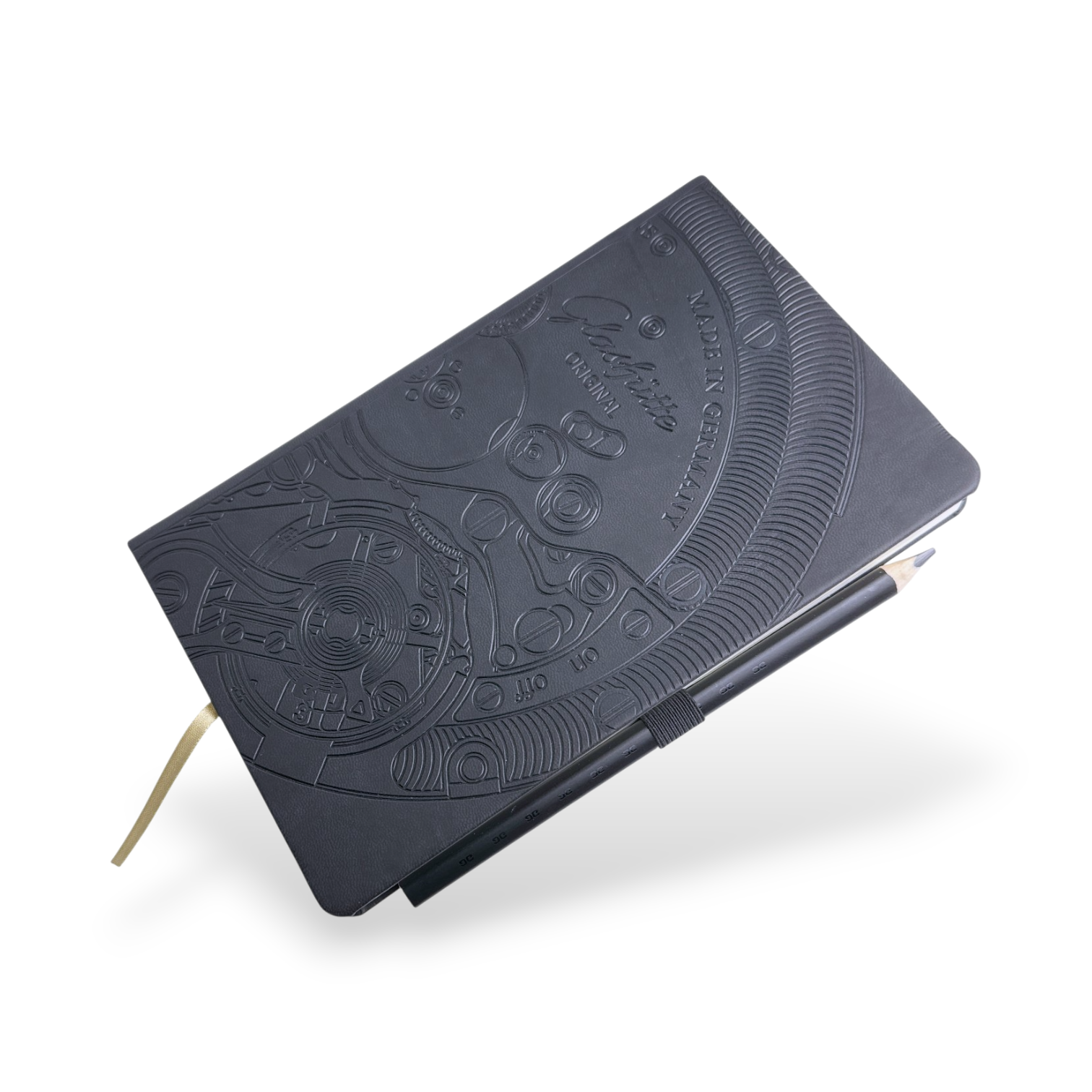 Glashütte Original Skizzenbuch Notizbuch Journal Schwarz mit Bleistift