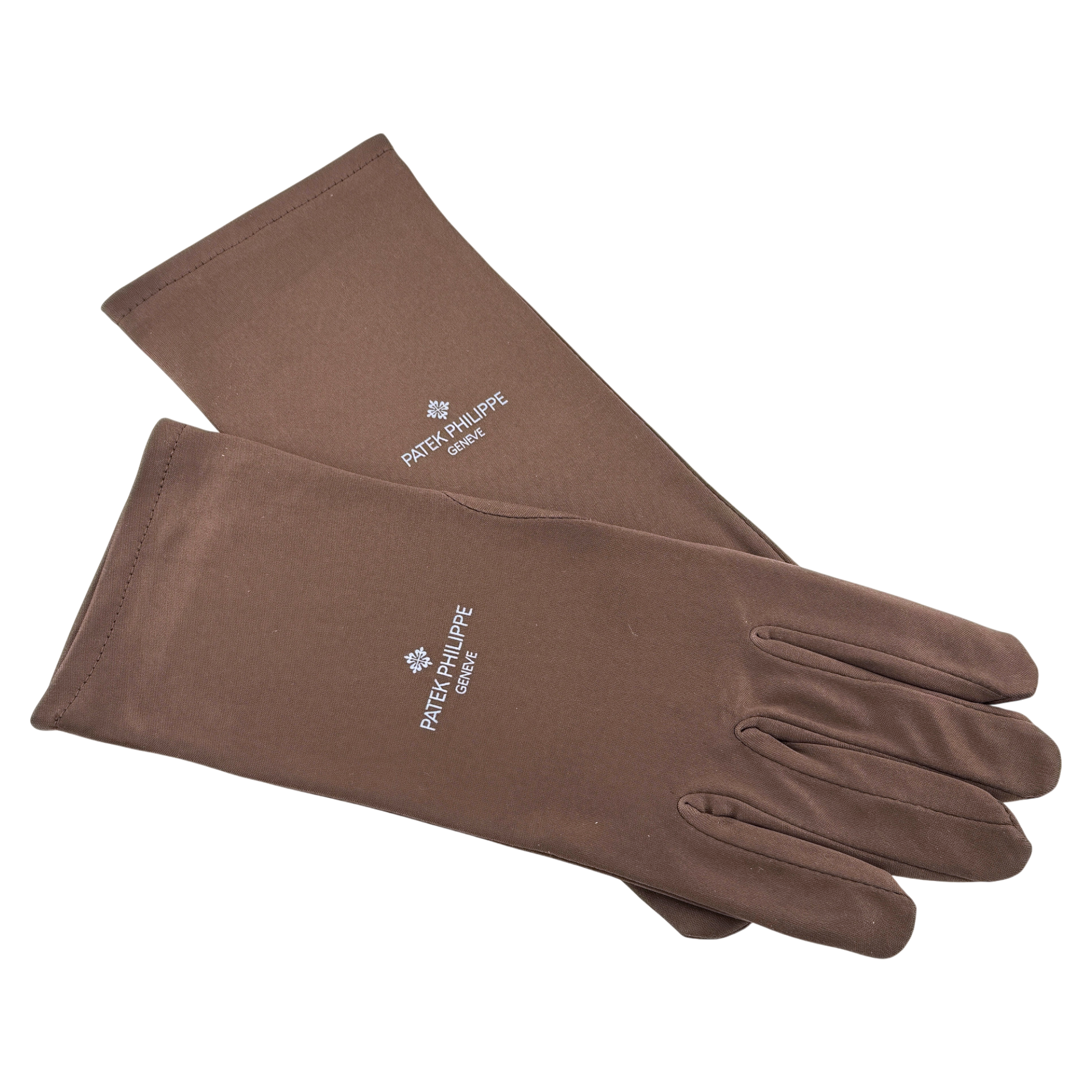 Patek Philippe Juwelier Handschuhe Polyester gloves Braun brown Größe size S