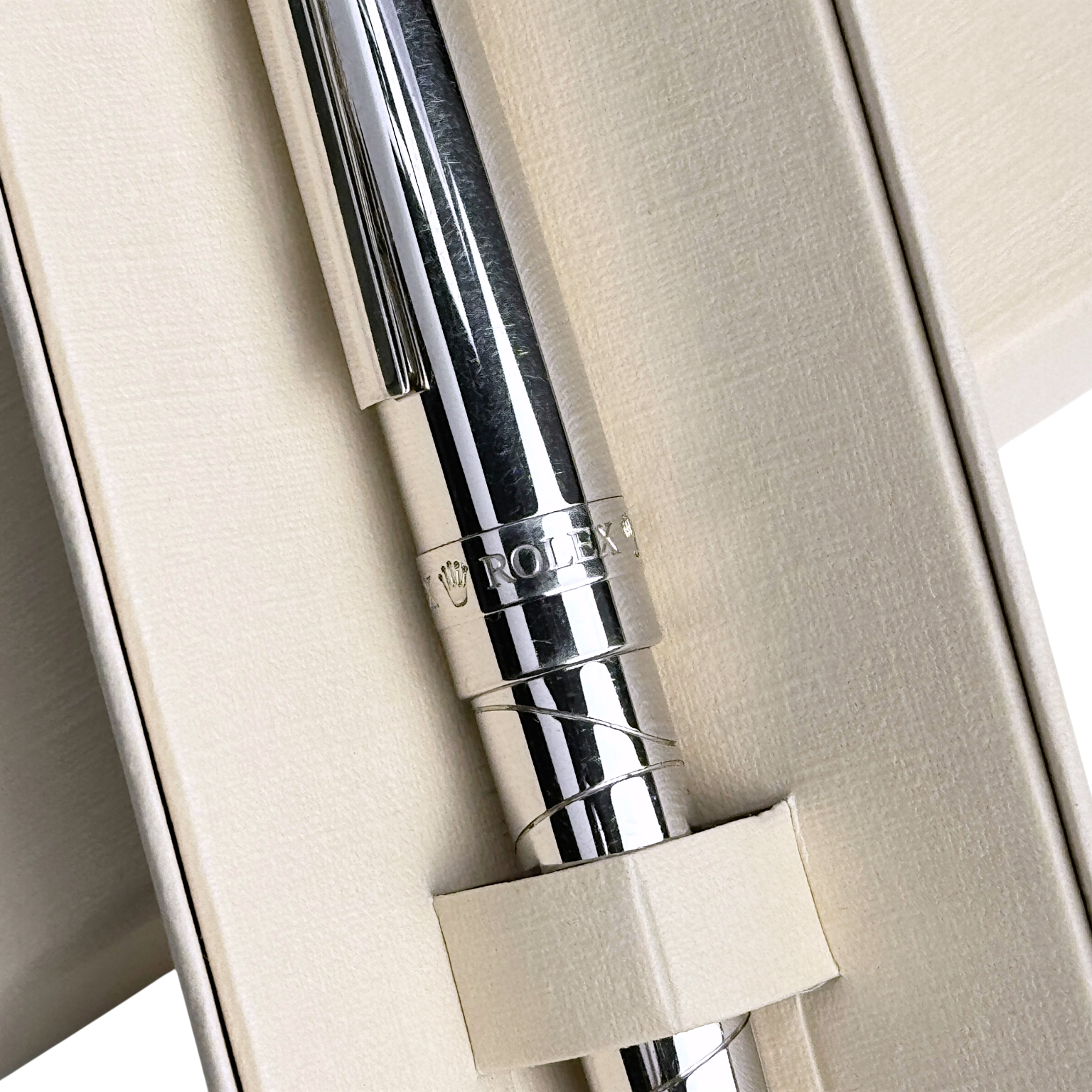 Rolex Kugelschreiber Kuli Stift Schreiber in Silber ballpoint pen in silver