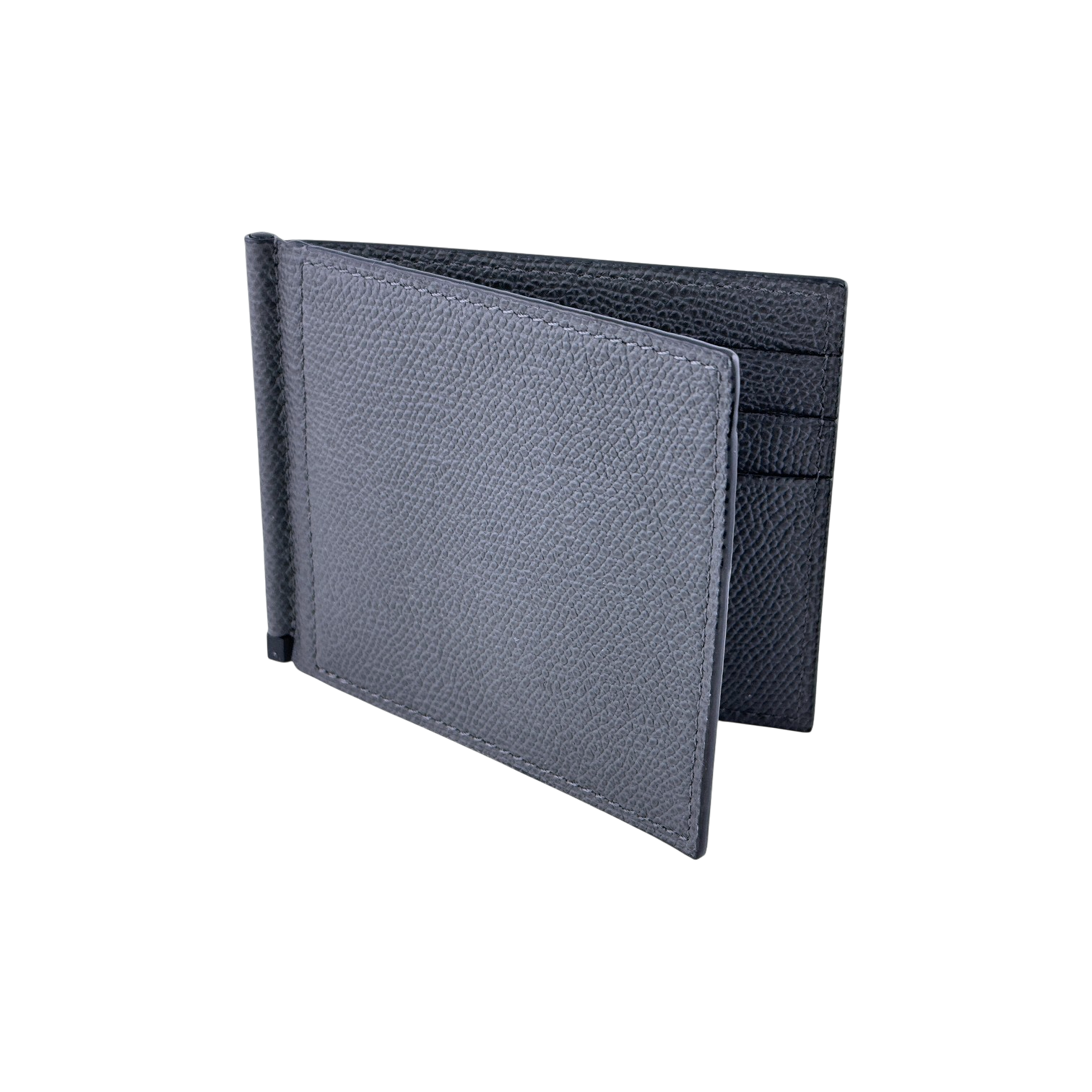 Rolex Leder Portemonnaie Brieftasche Geldbeutel mit Geldclip Grau wallet leather