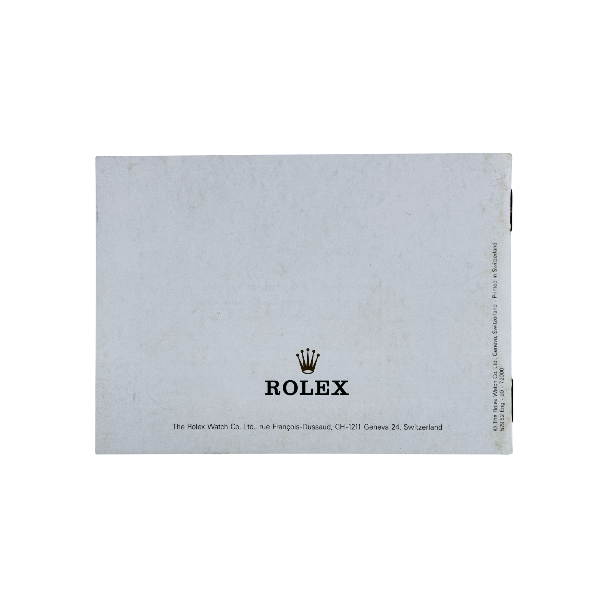 Rolex Your Rolex Oyster Booklet Anleitung Englisch Jahr 2000 Ref. 579.52
