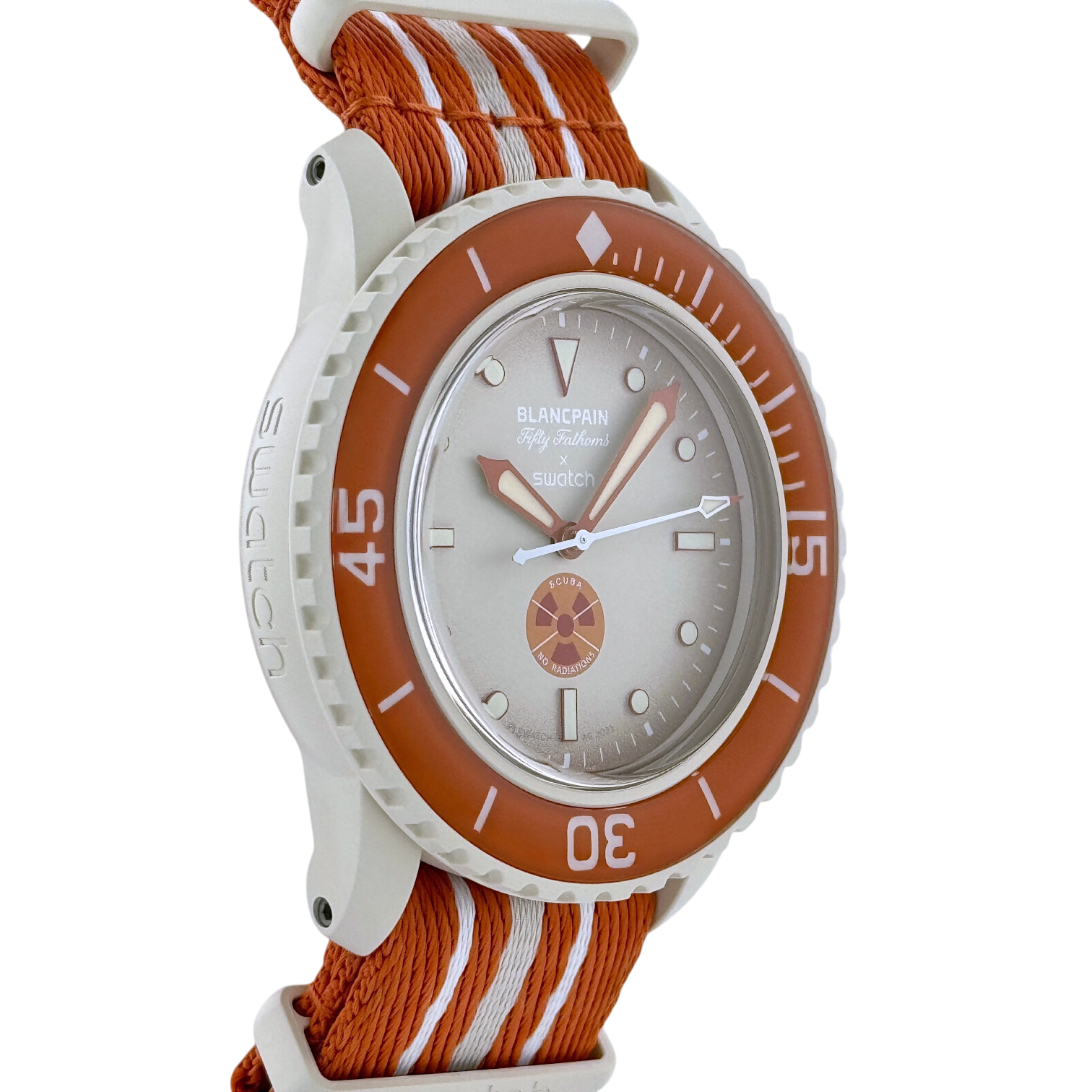 Swatch x Blancpain Scuba Fifty Fathoms Arctic Ocean Armbanduhr Ref. SO35N100