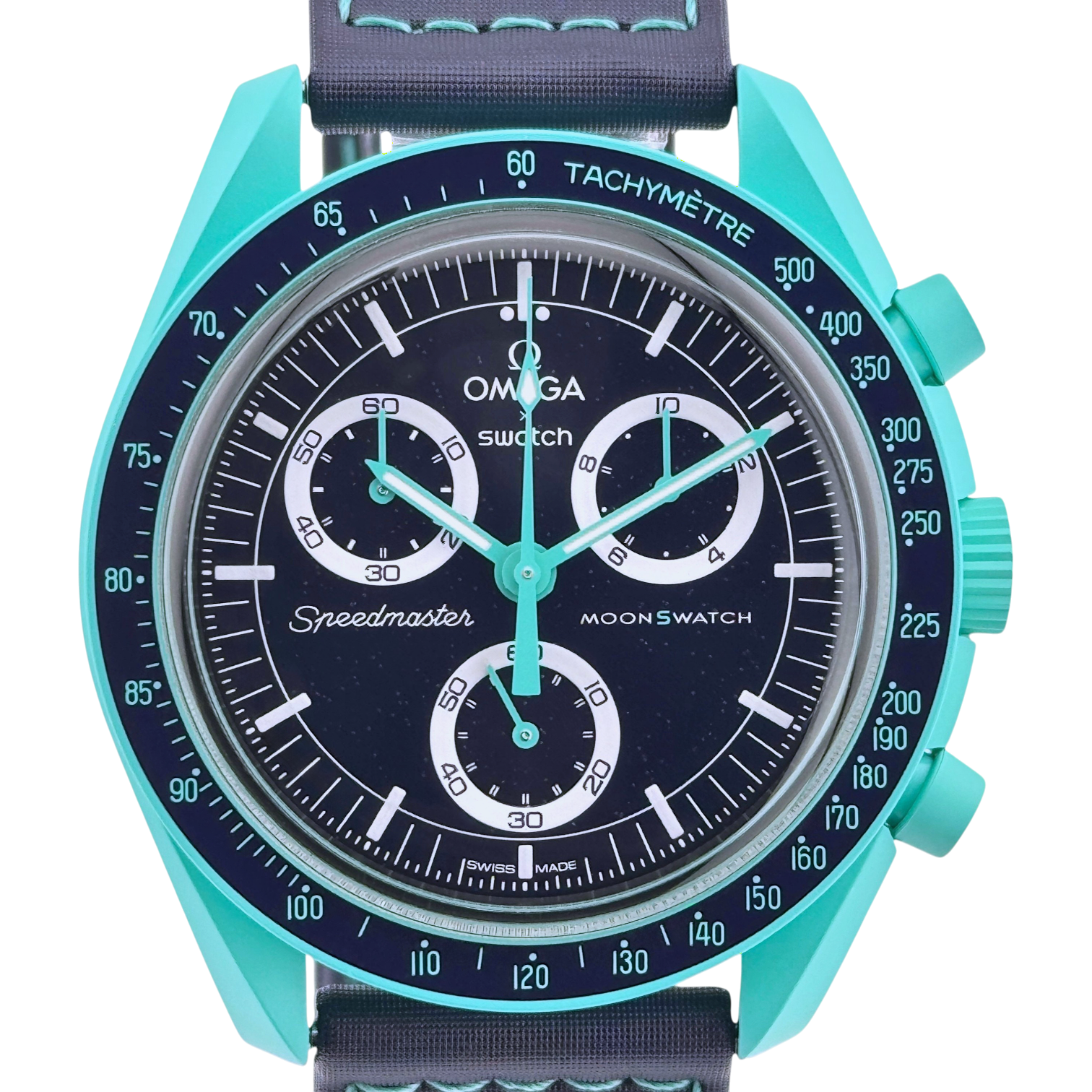 Swatch x Omega MoonSwatch Mission on Earth Polar Lights Armbanduhr SO33L103 NEU