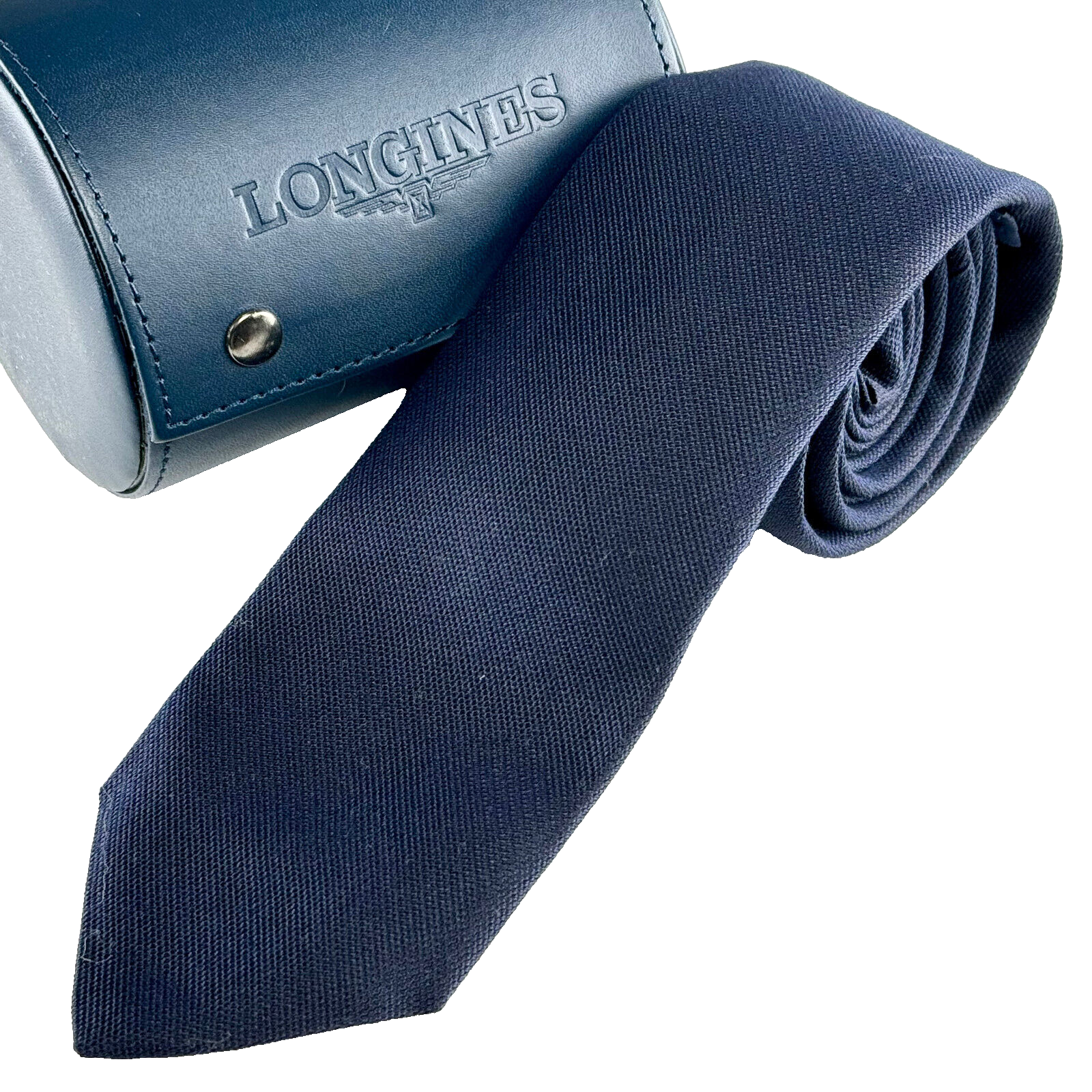 Longines Krawatte Seide Baumwolle Blau