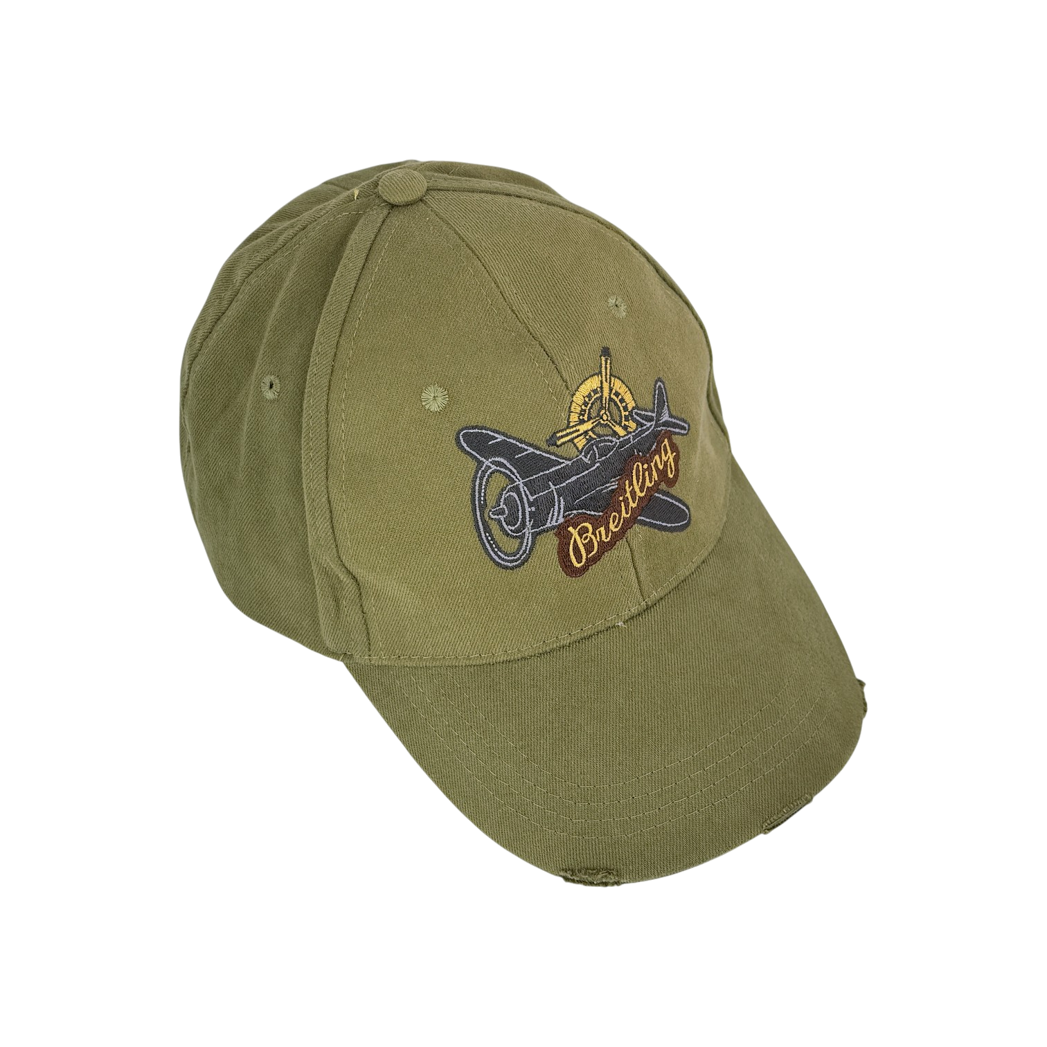 Breitling Cap Golf Mütze Kappe Khakigrün Baumwolle