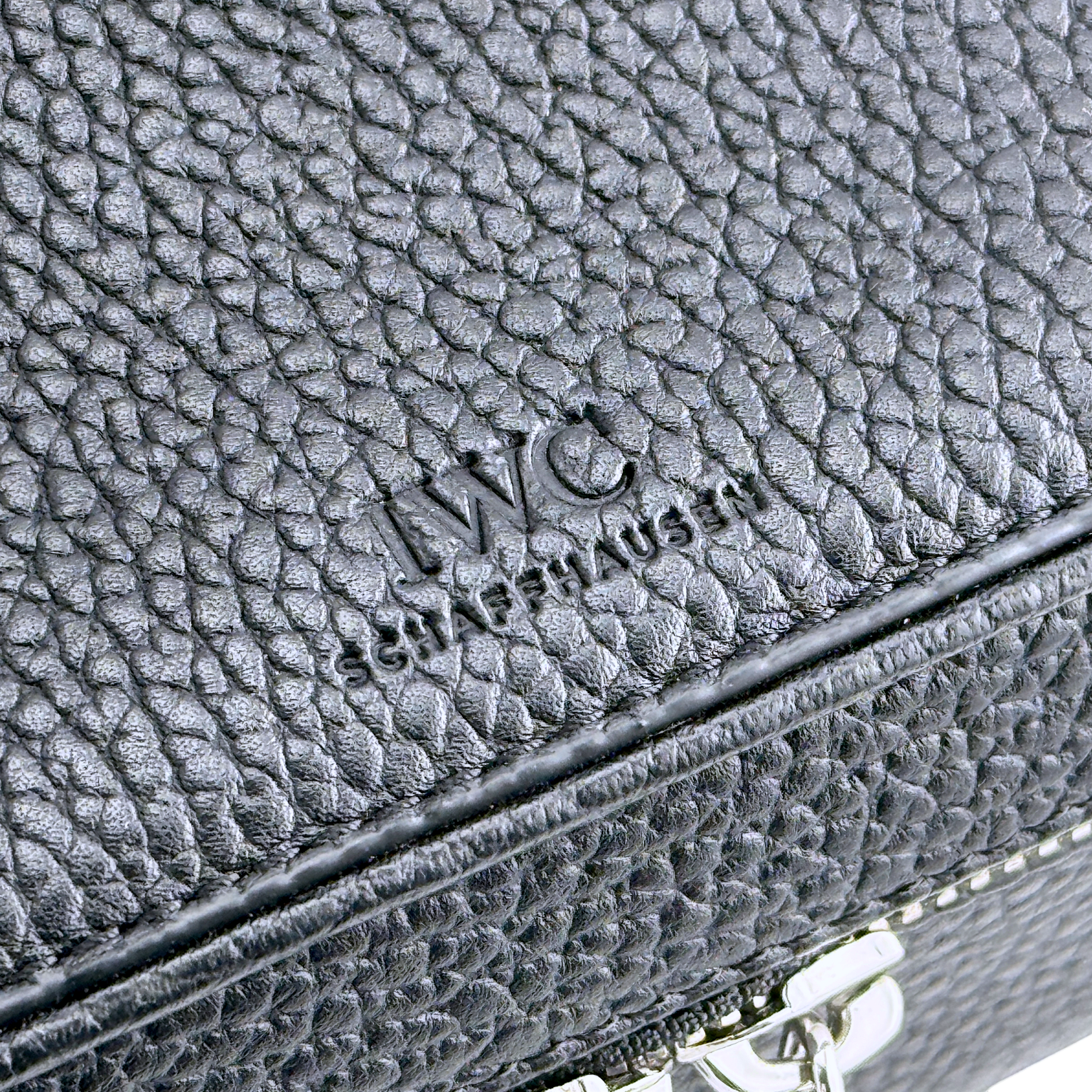 IWC-Schaffhausen 3-er Leder Uhrenetui Etui Reiseetui Reisebox Schwarz