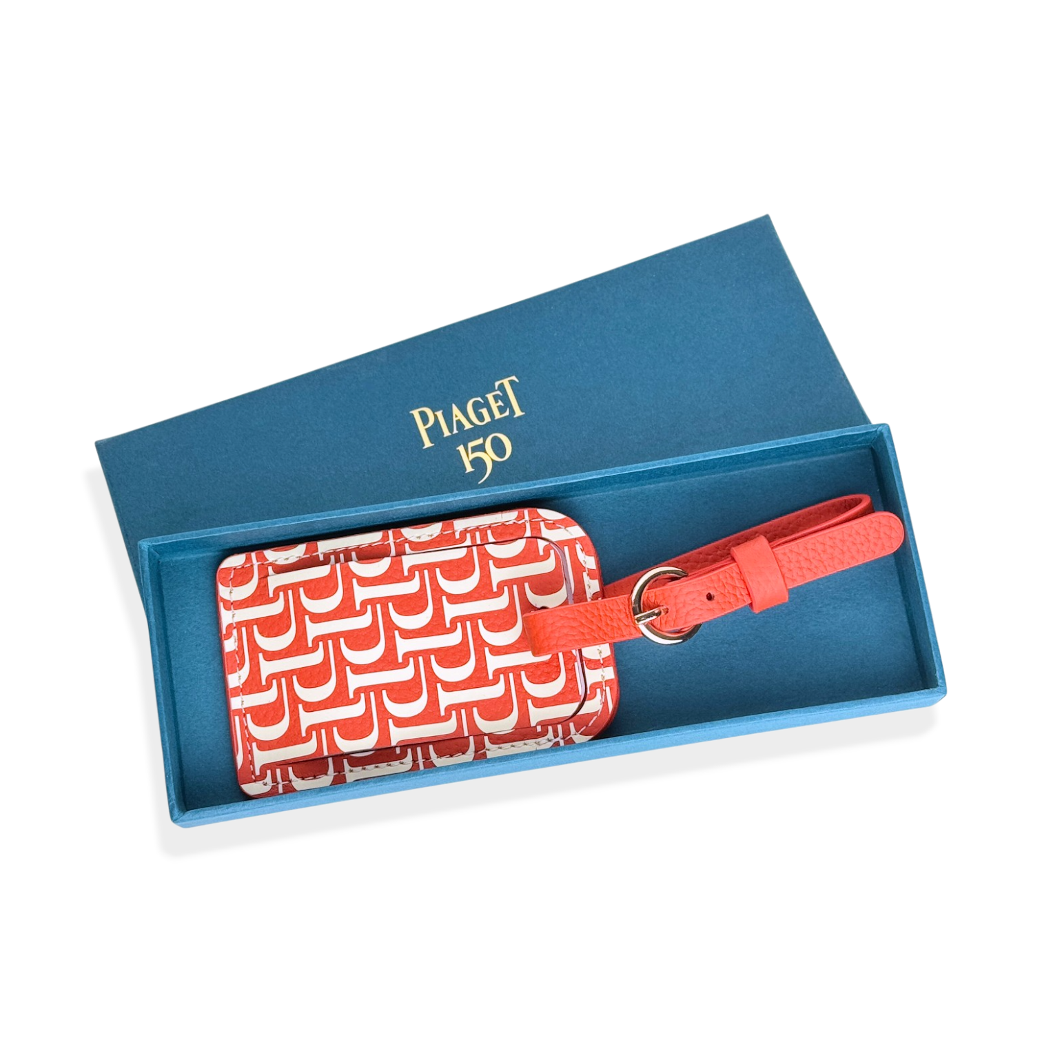 Piaget Kofferanhänger Adressanhänger Namensschild für Koffer Orange