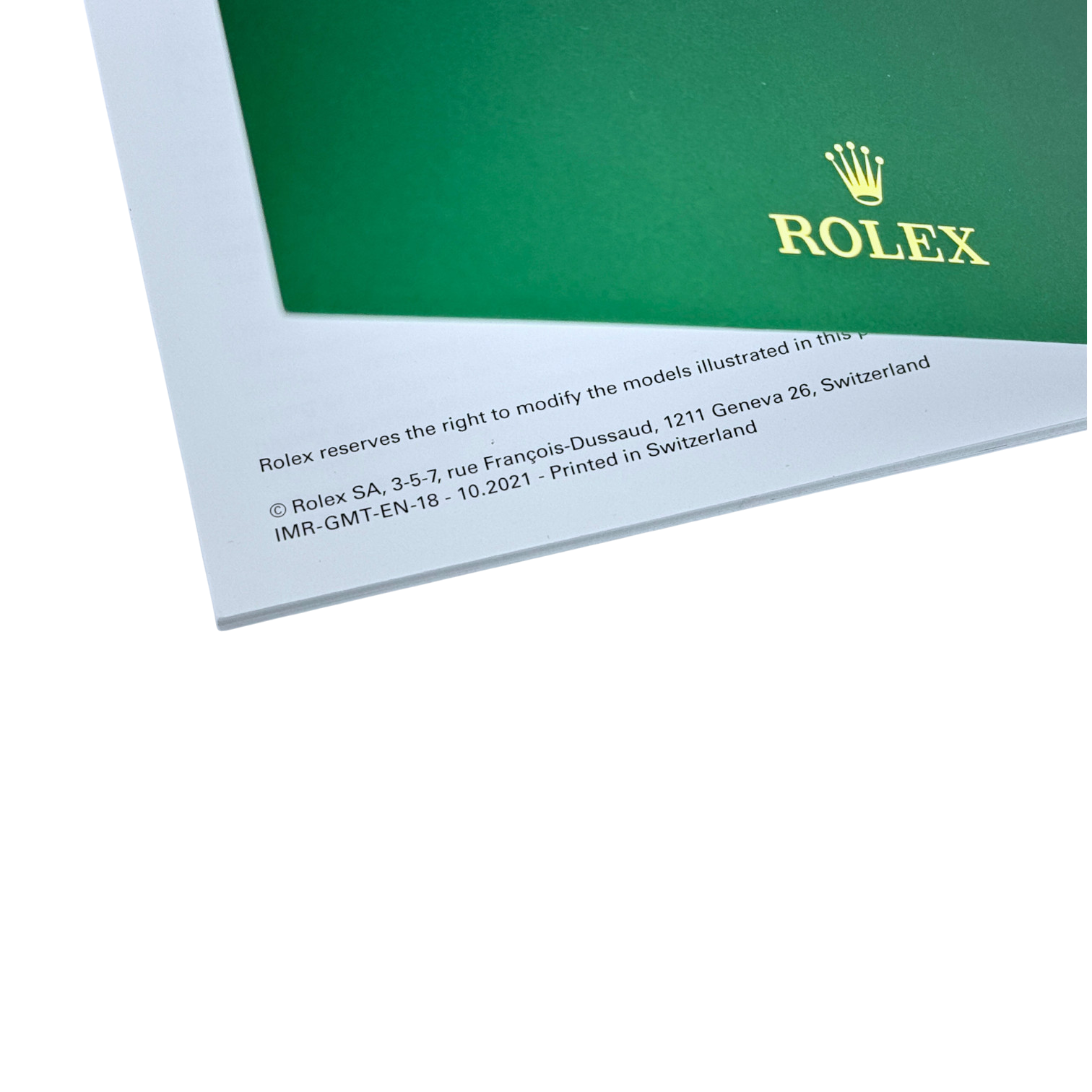 Rolex GMT-Master II Handbuch booklet Englisch Ref. IMR-GMT-EN-18 - 10.2021