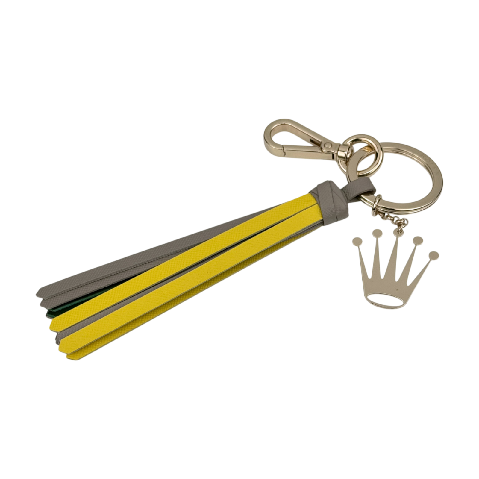 Rolex Schlüsselanhänger Anhänger Gelb Grau keyring keychain key holder yellow