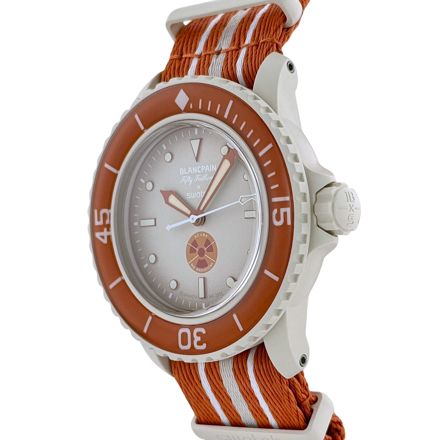 Swatch x Blancpain Scuba Fifty Fathoms Arctic Ocean Armbanduhr Ref. SO35N100