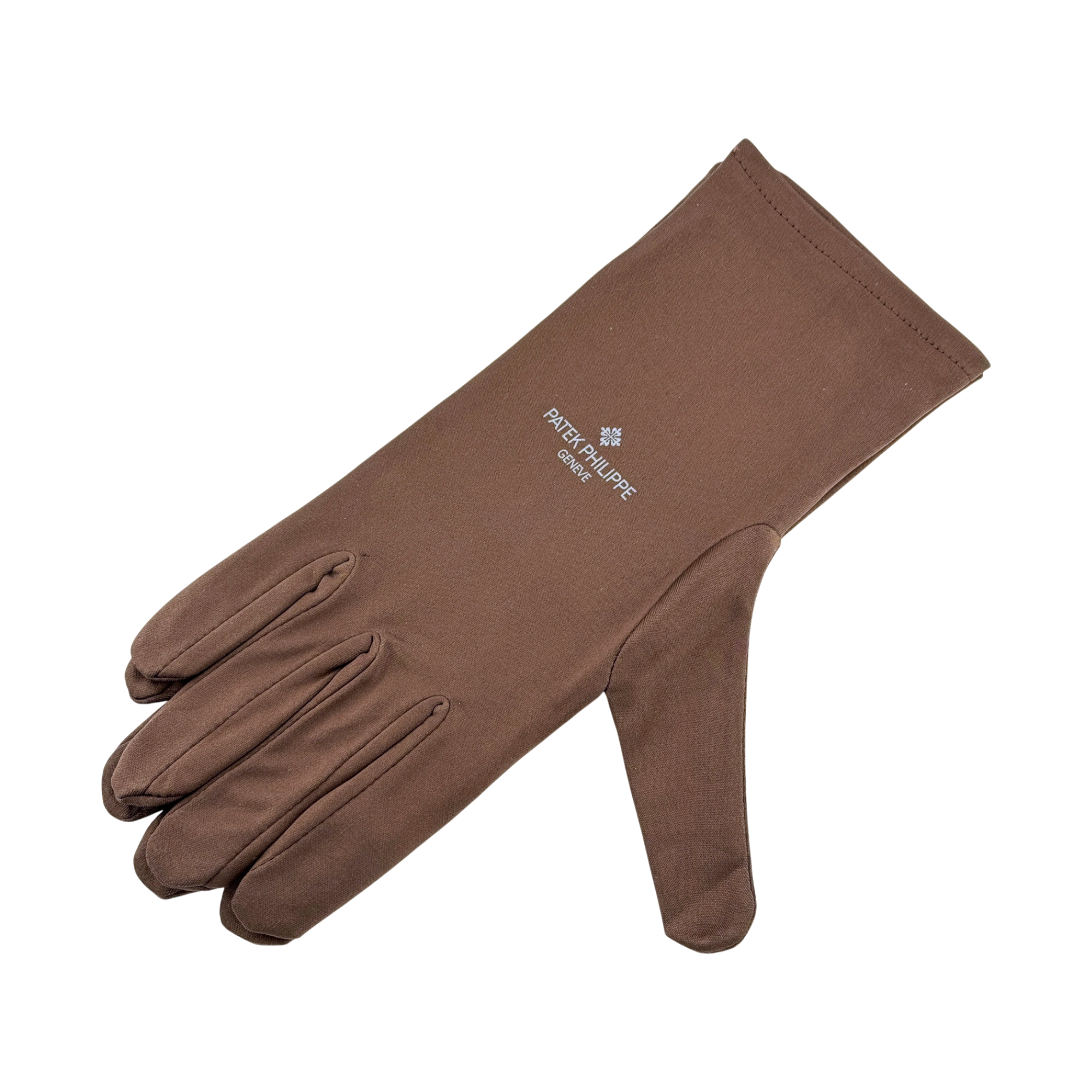 Patek Philippe Juwelier Handschuhe Polyester gloves Braun brown Größe size S