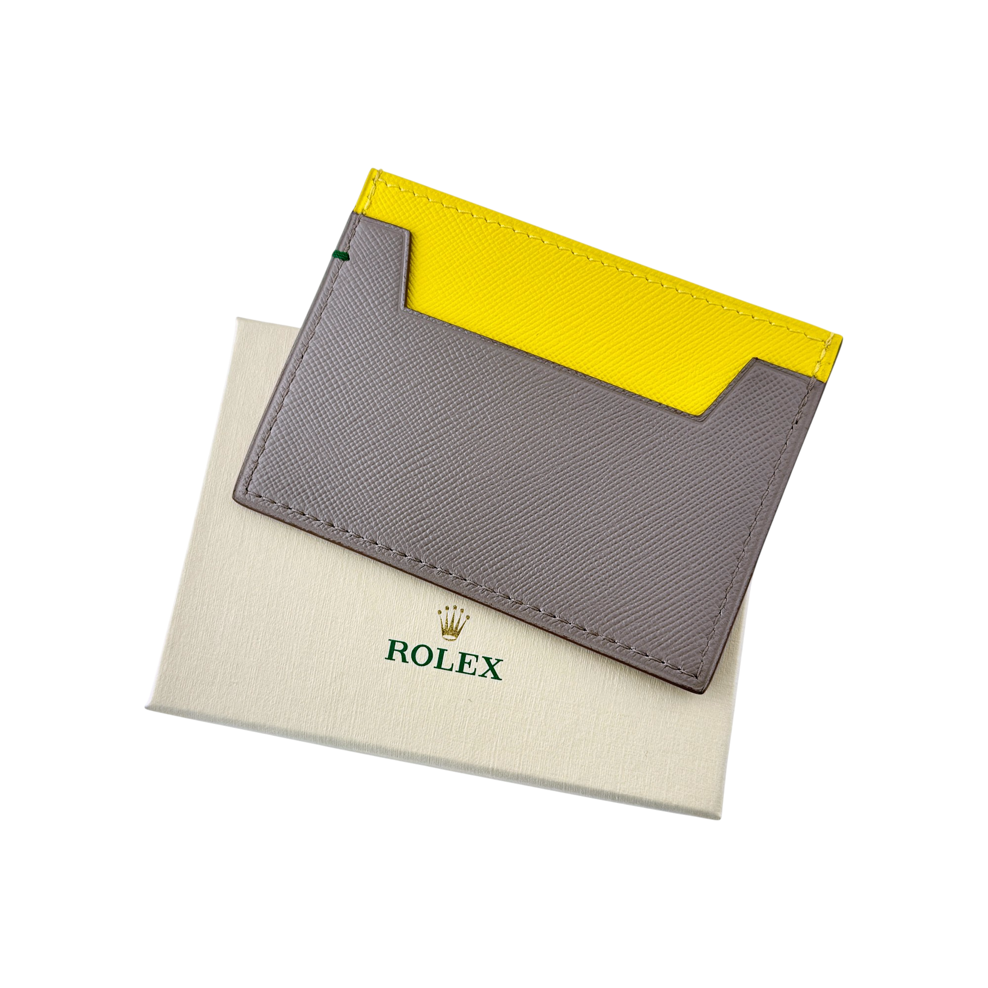 Rolex Portemonnaie Kartenetui Kartenhalter Etui Gelb, Grau wallet card holder