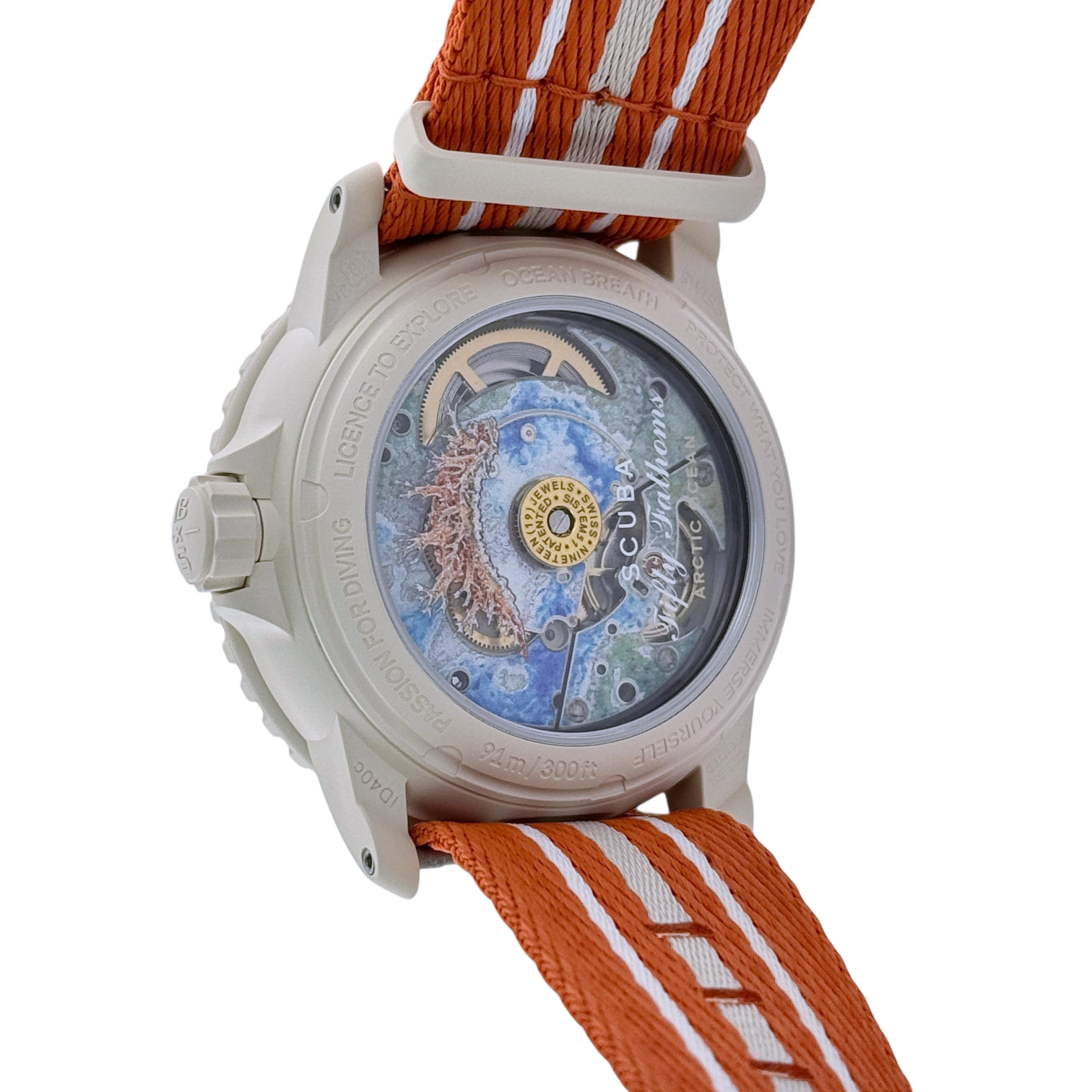 Swatch x Blancpain Scuba Fifty Fathoms Arctic Ocean Armbanduhr Ref. SO35N100
