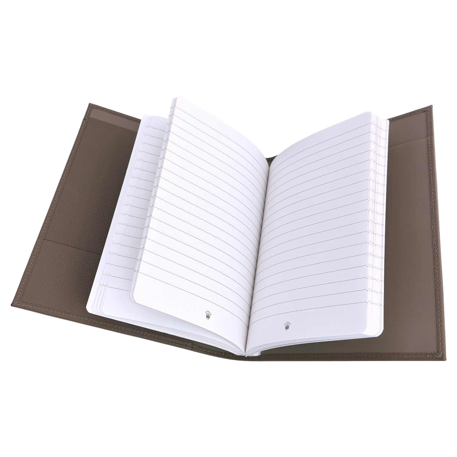 Rolex Dokumentenmappe, Aktenmappe mit Notizbuch und Kugelschreiber Beige