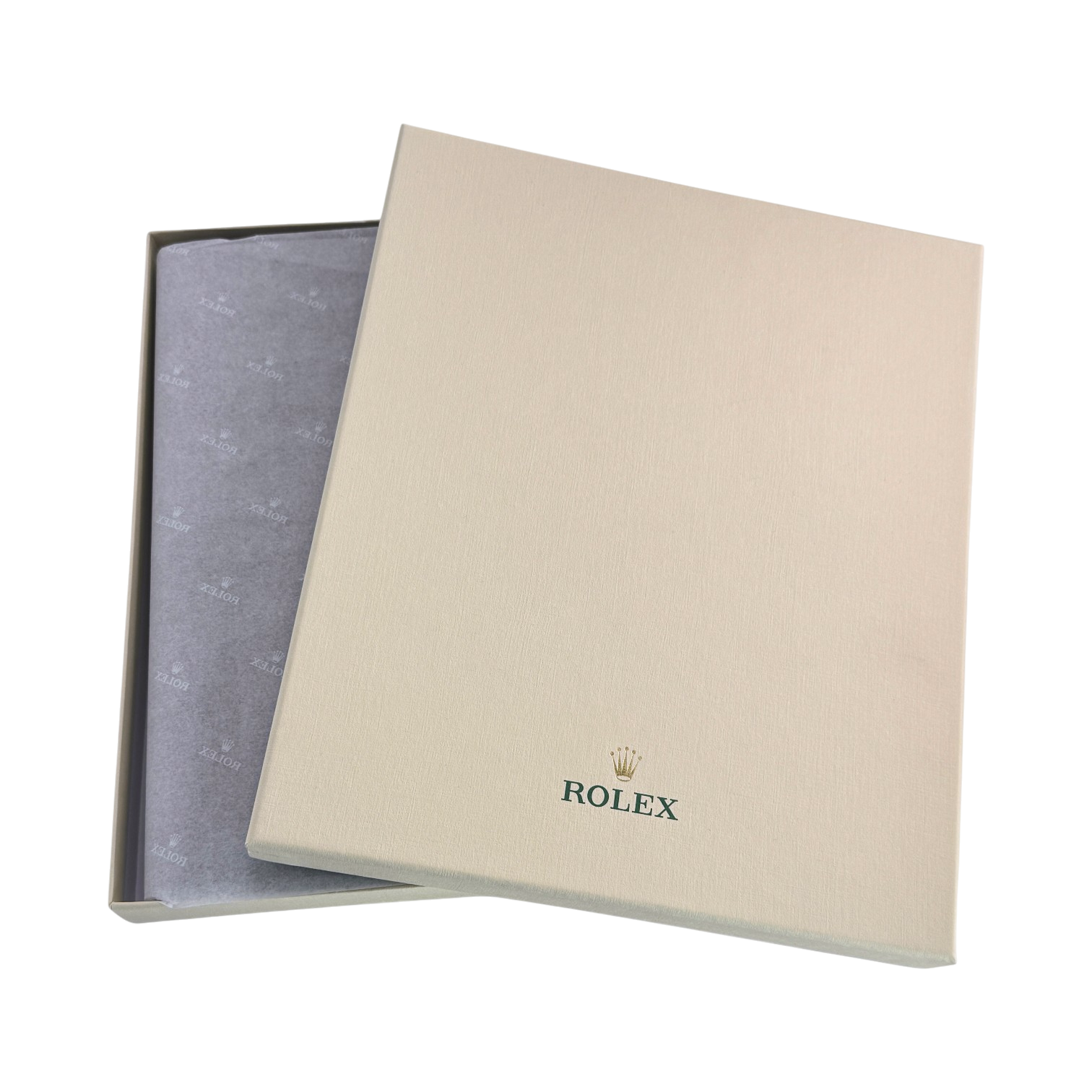 Rolex Dokumentenmappe, Aktenmappe mit Notizbuch und Kugelschreiber Beige