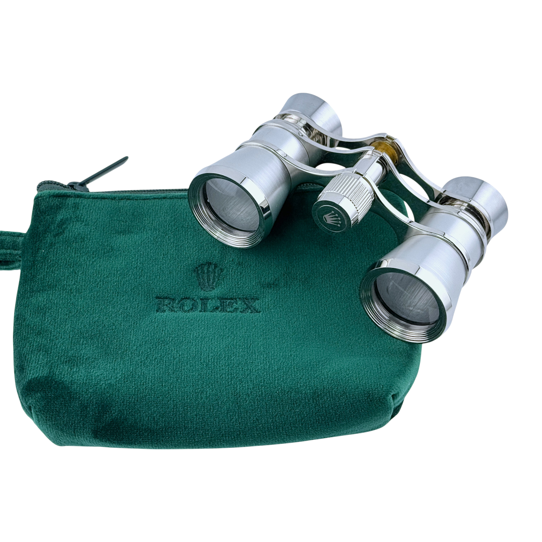 Rolex Opernglas Fernglas Theaterglas Silber Edelstahl