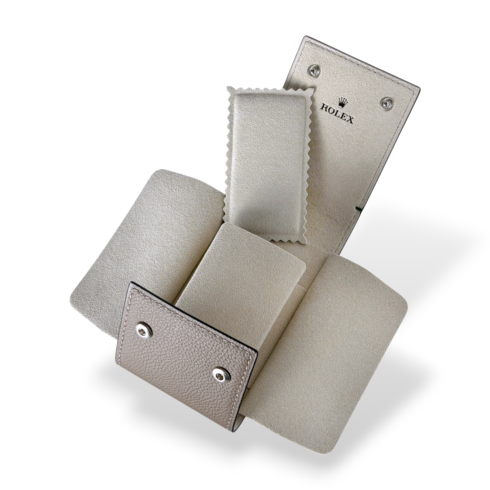 Rolex Uhrenetui Beige mit Umkarton Reiseetui Etui travel pouch