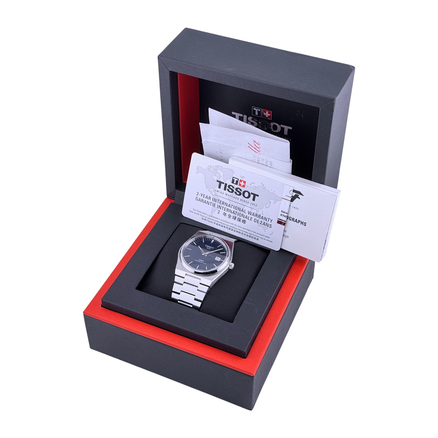 Tissot PRX Powermatic 80 40mm Armbanduhr Automatik Edelstahl Blau T1374071104100