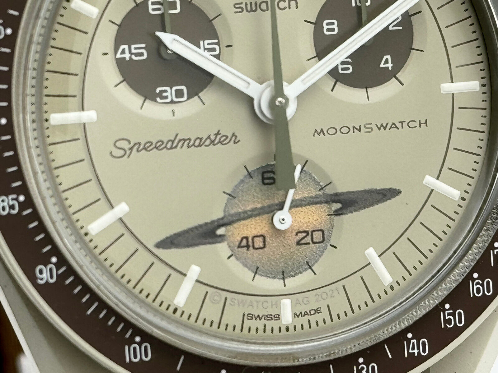 OMEGA Swatch Speedmaster MoonSwatch Mission to Saturn Bioceramic 42