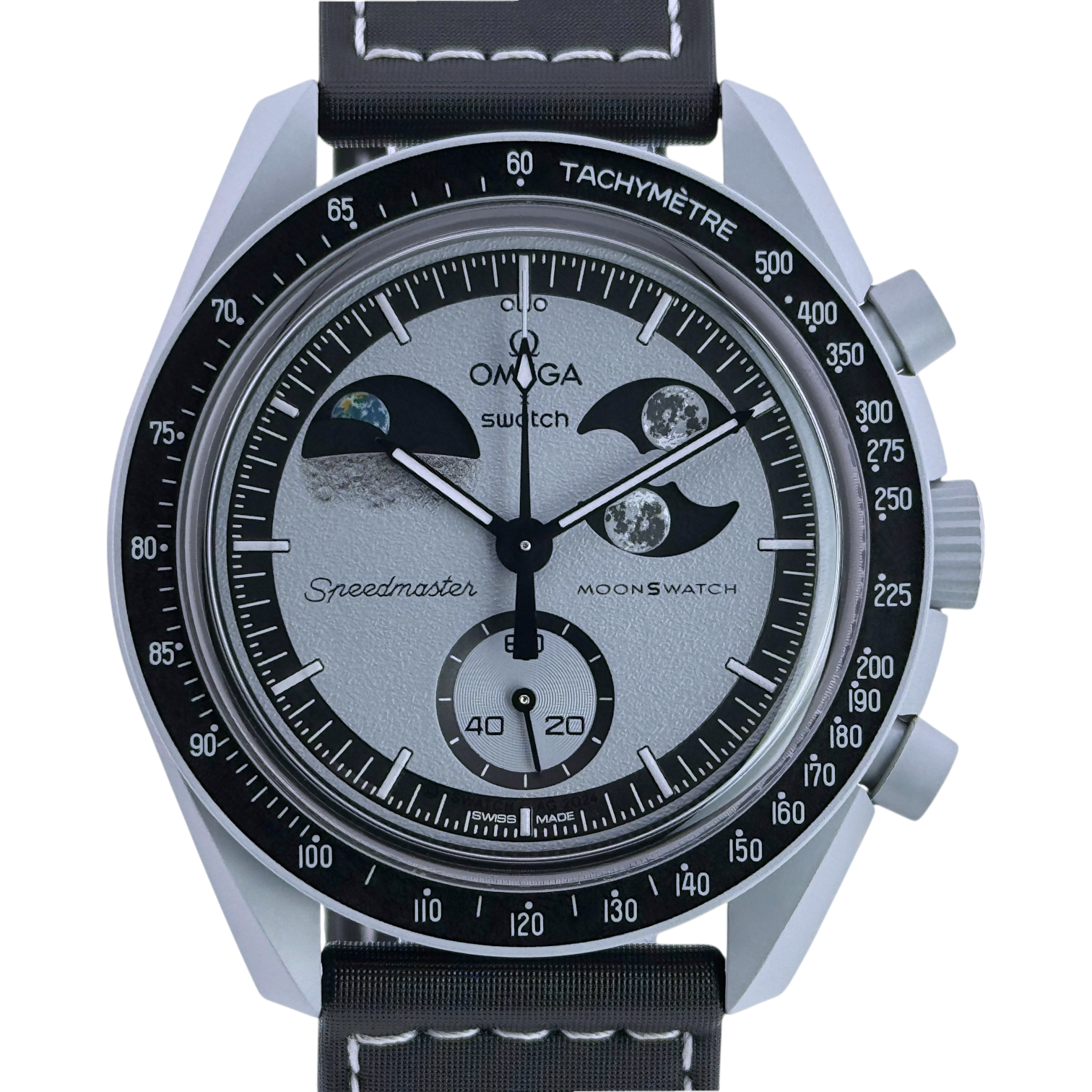 Swatch x Omega MoonSwatch mission to Earthphase Armbanduhr 42 mm SO33M700