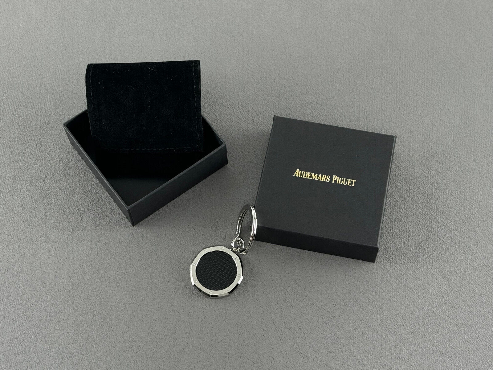 Audemars Piguet Keyring in Royal Oak Shape Black